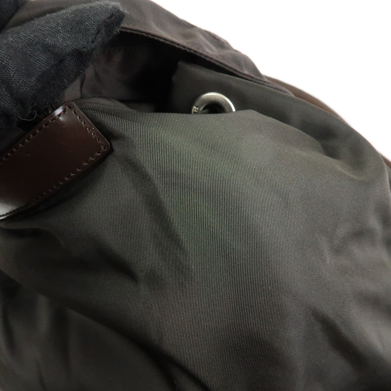 Prada B2811 Backpack - Brown, Nylon and Leather