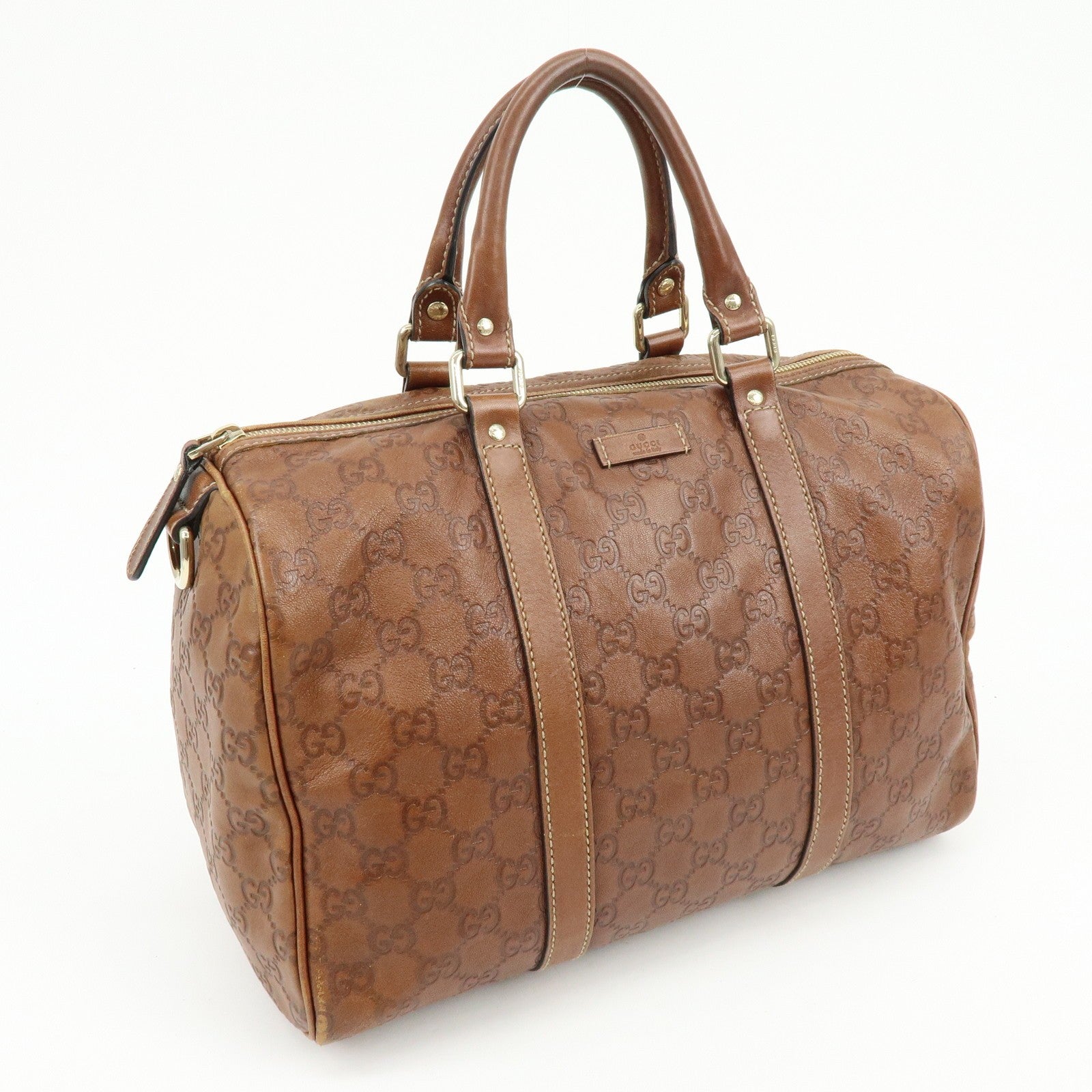 Gucci Boston Handbag - Brown, Guccissima Leather