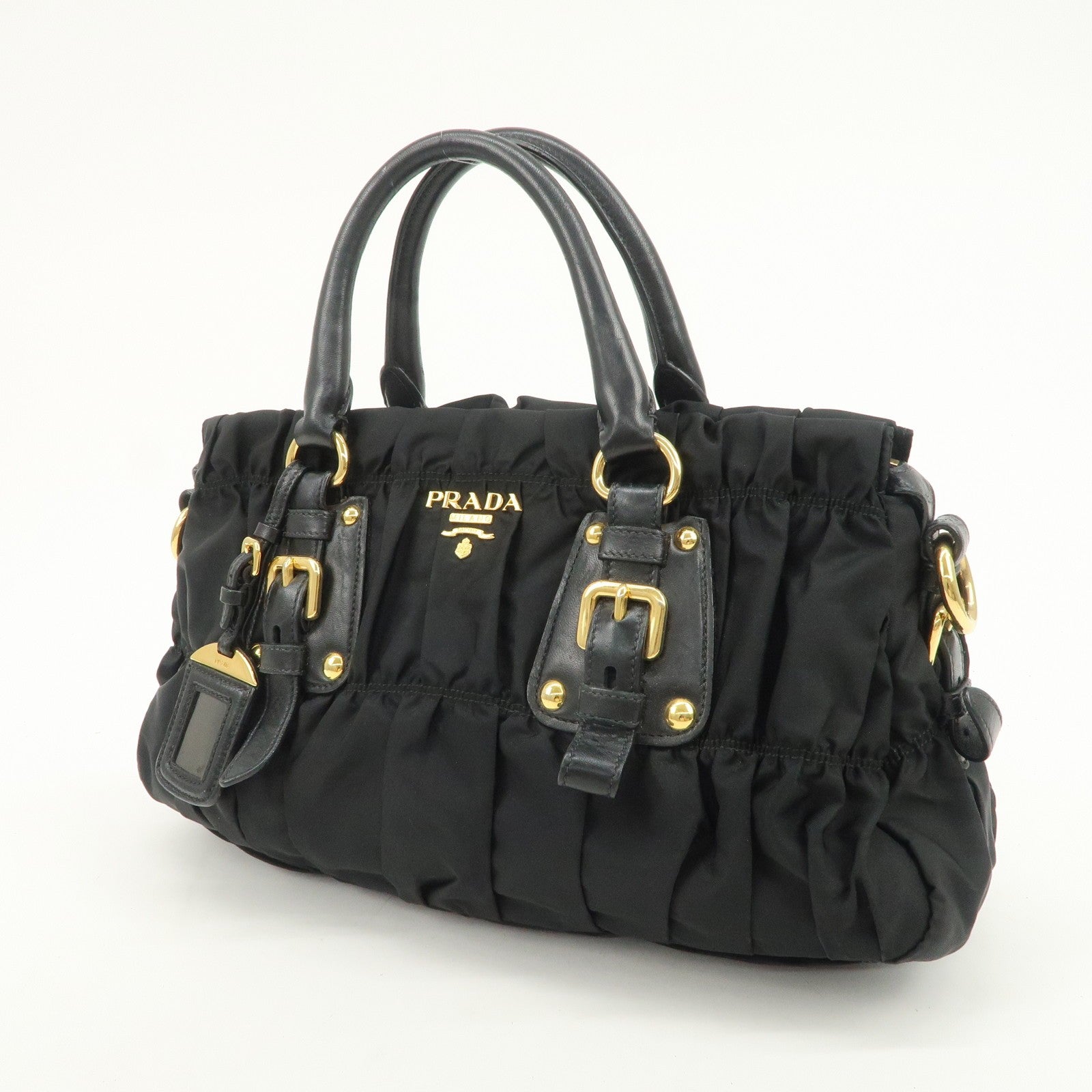 Prada Hand& Shoulder Bag - Black, Nylon Leather