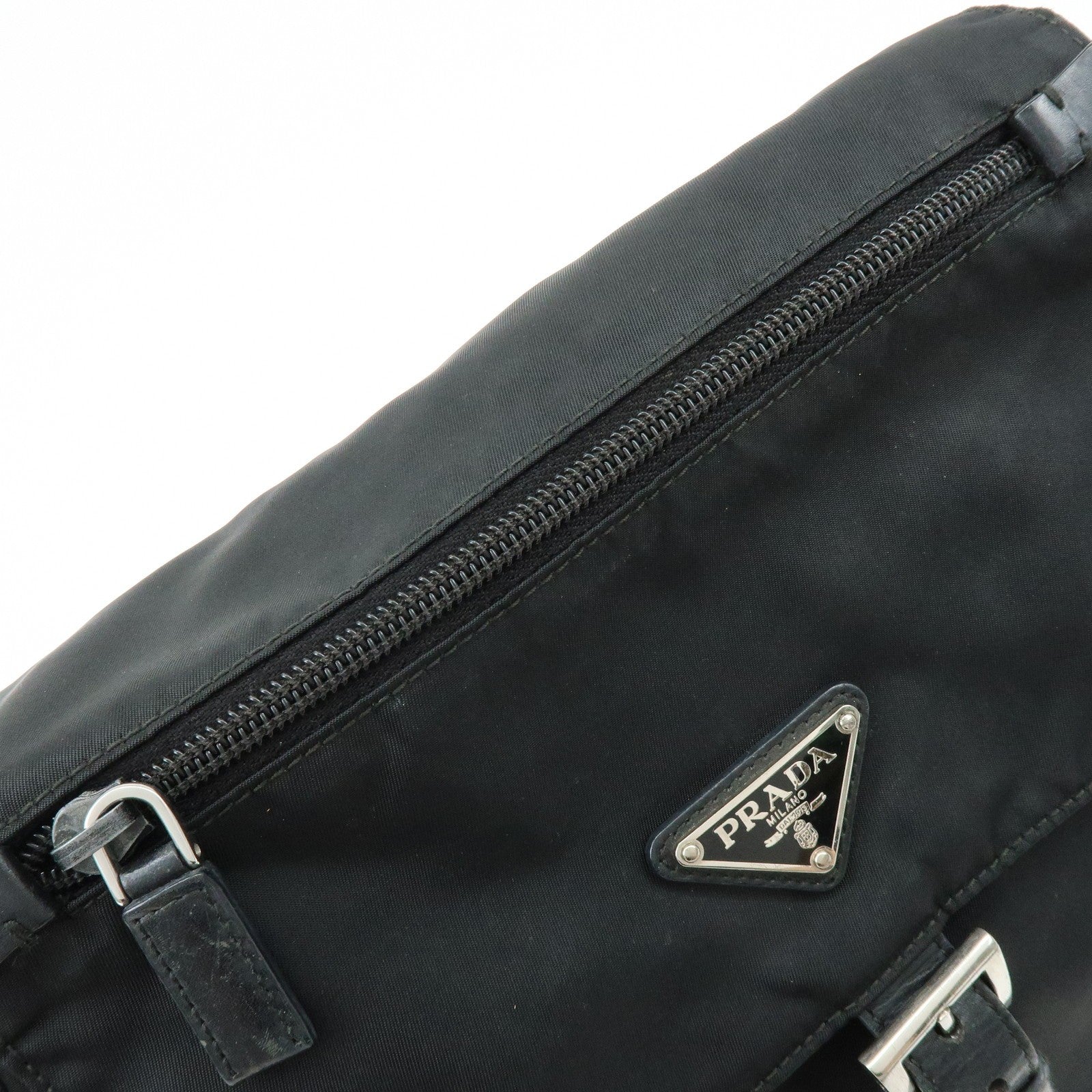 Prada BT8994 Shoulder Bag - Black, Nylon and Leather