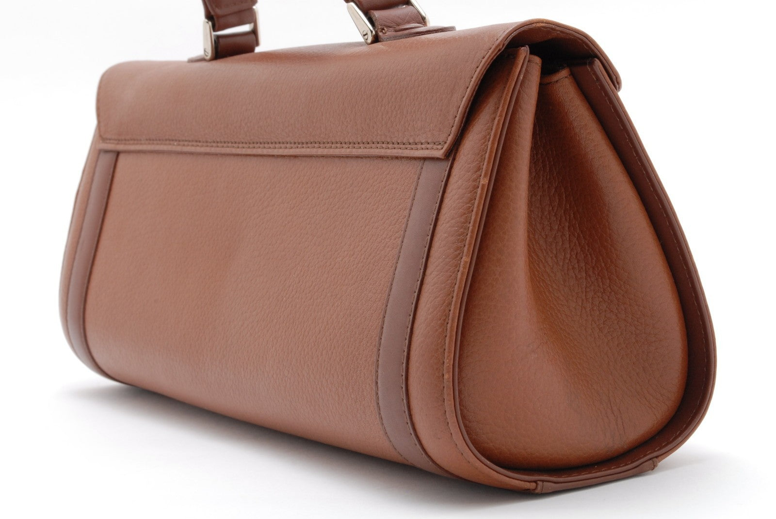 Burberry Burberrys Top Handel Handbag - Brown, Leather