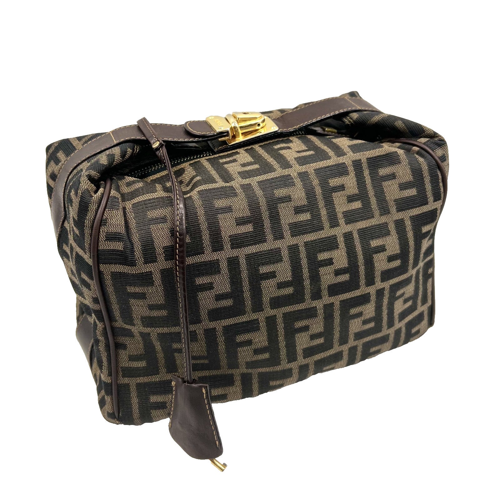 Fendi Vanity Hand Tote Bag - Brown, Canvas and Leather