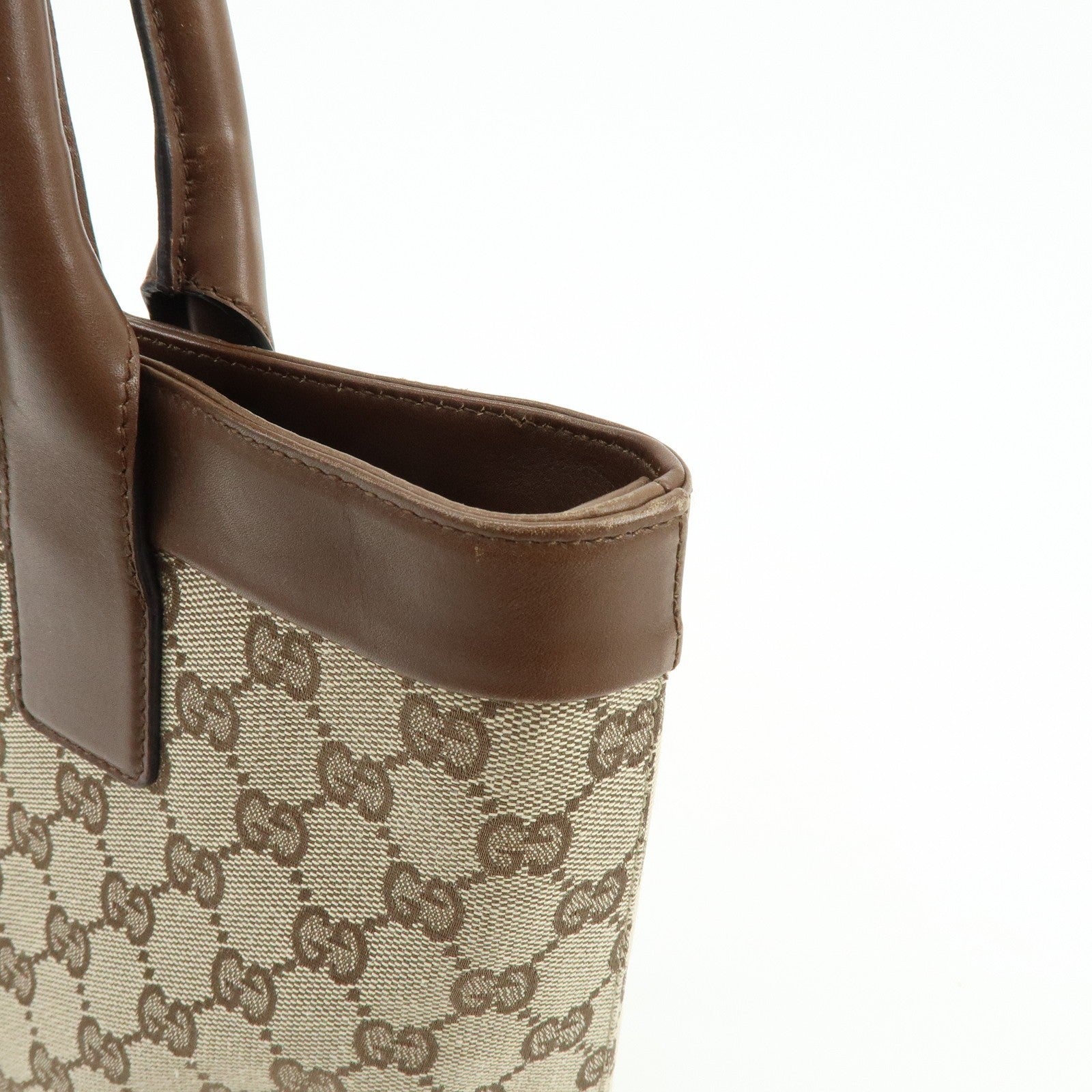 Gucci Tote Bag - Brown, GG Canvas Leather 