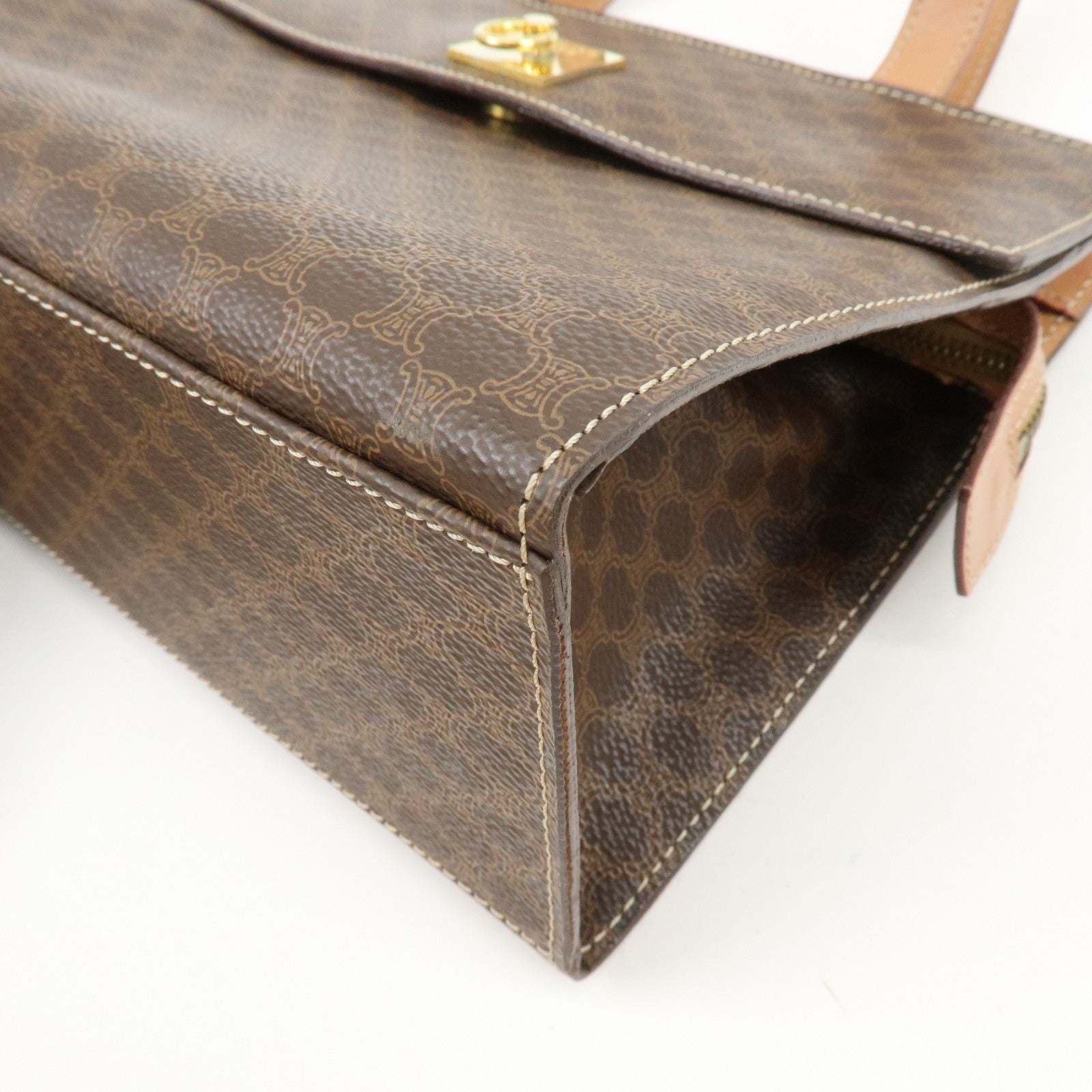 Celine Macadam 2Way Bag - Brown, PVC Leather