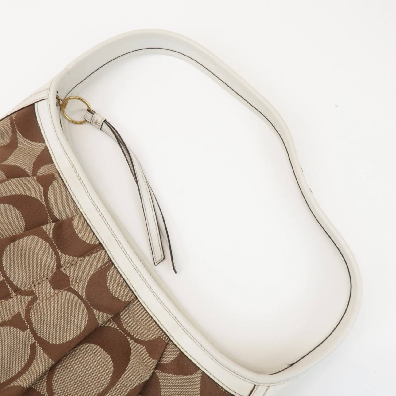 COACH Signature Canvas Leather Shoulder Bag