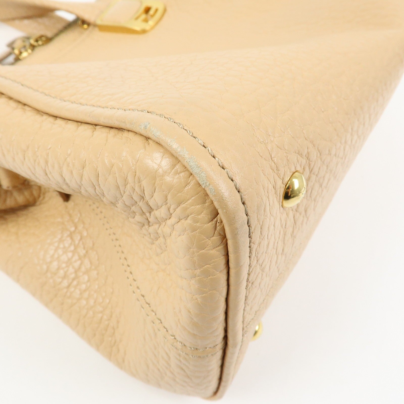 Fendi 8BL114 Hand Bag - Beige, Leather