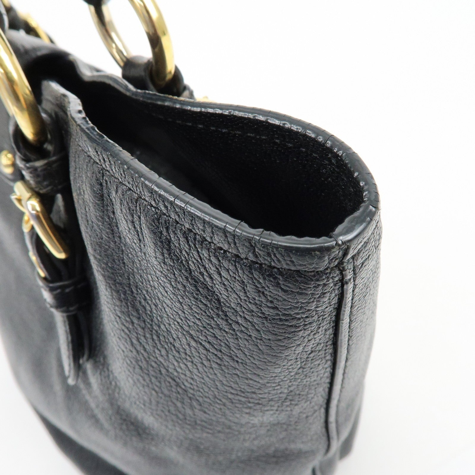 Miu Miu Madras Hand Bag - Black, Leather