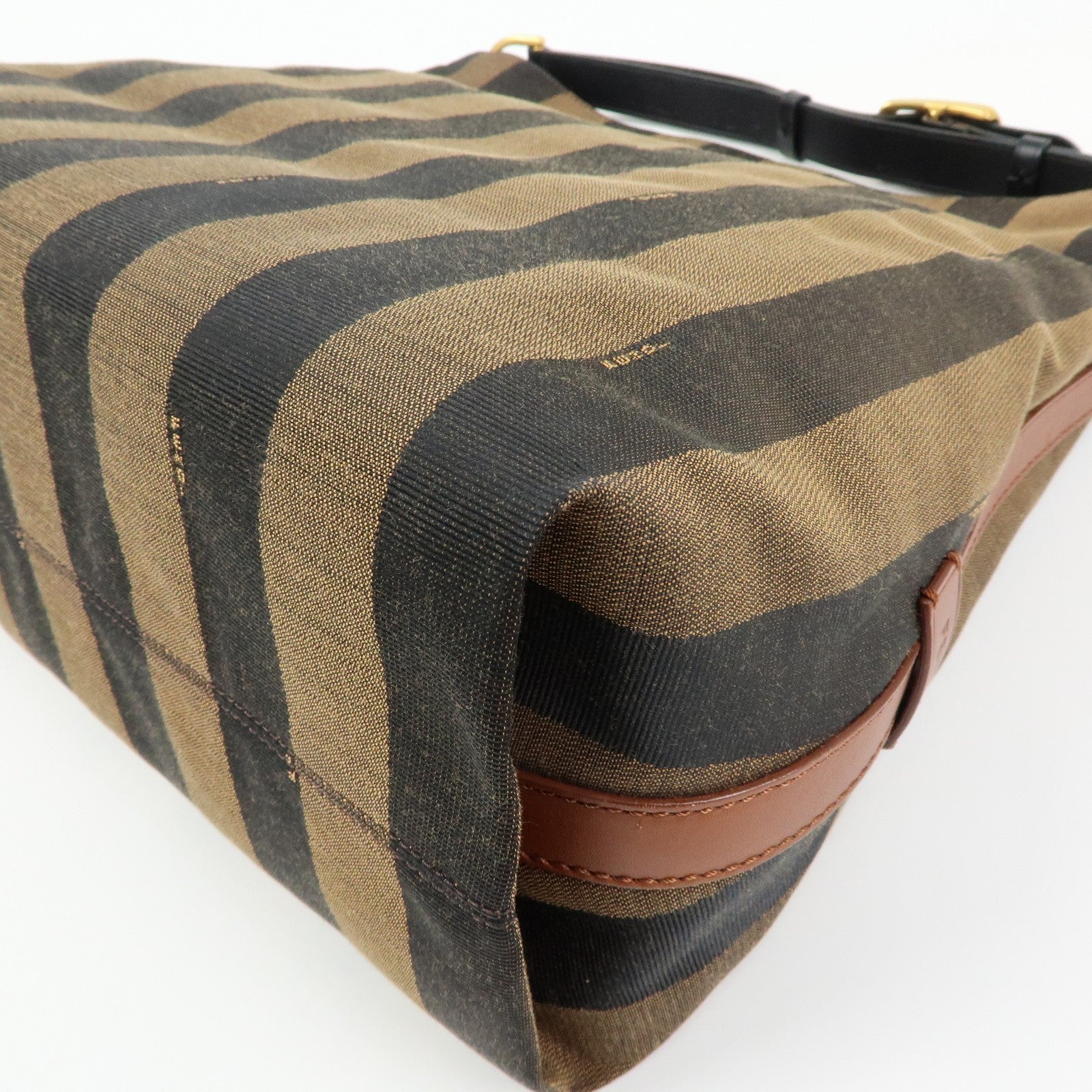Fendi 8BR653 Shoulder Bag - Brown, Black, Canvas, Leather