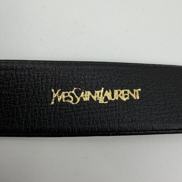 Saint Laurent Black Leather Belt
