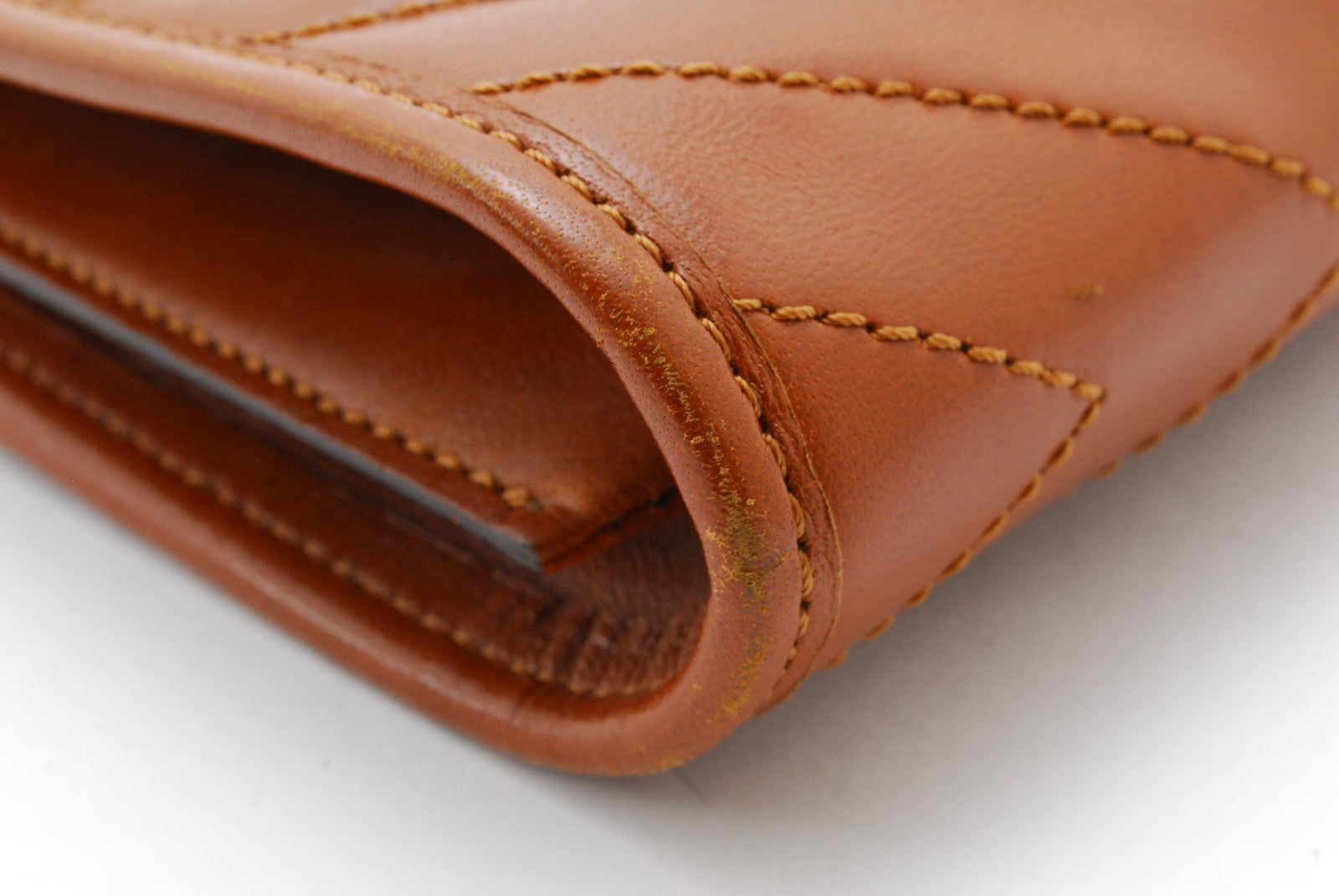Saint Laurent Yves Saint Laurent Clutch Bag - Brown, Leather