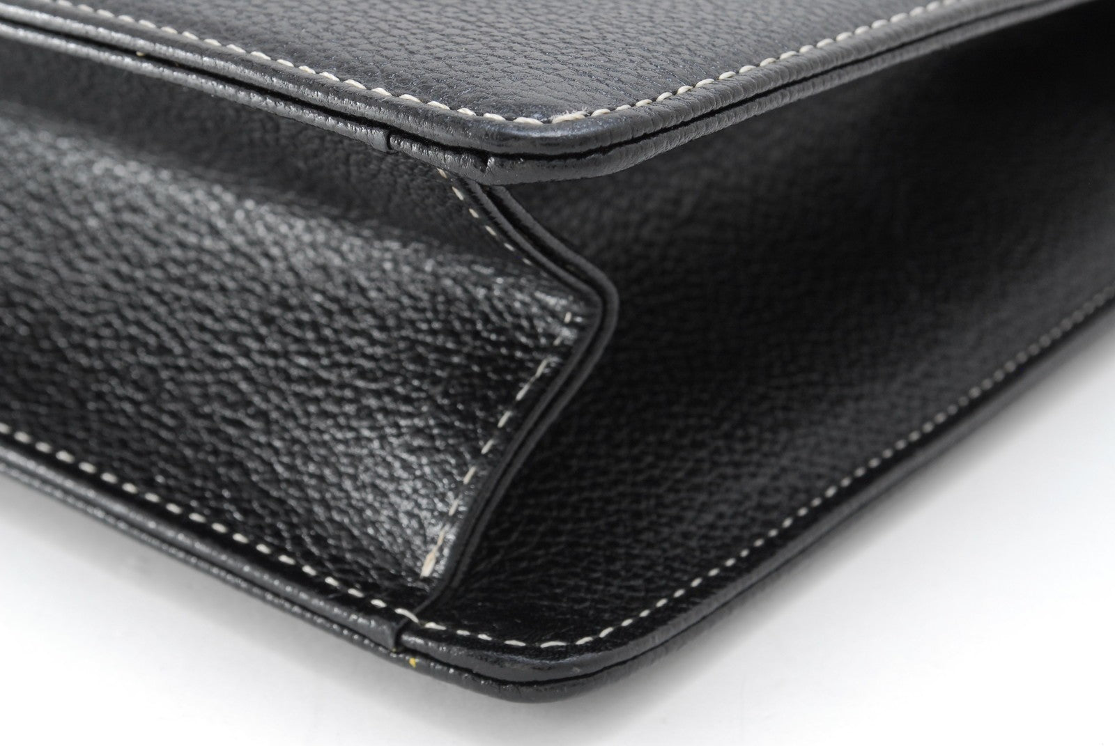 Saint Laurent Yves Shoulder Tote Stitch Bag - Black, Leather