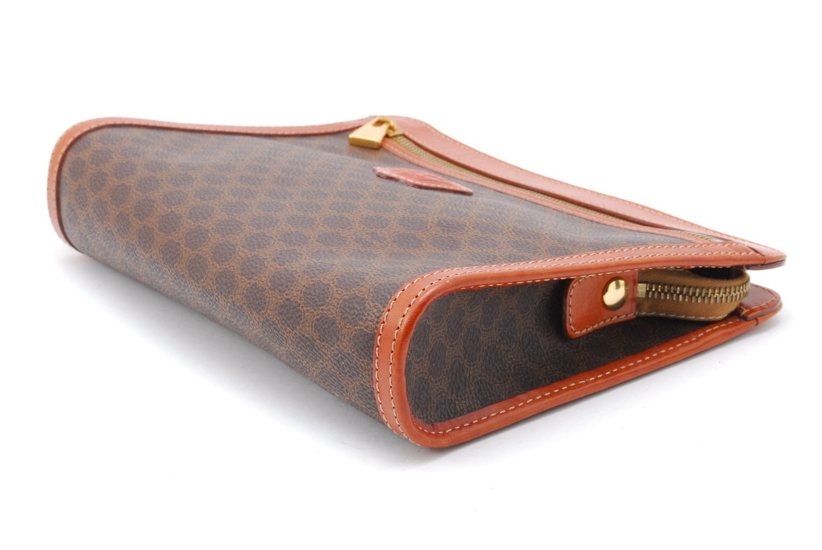 Celine Macadam Clutch Bag - Brown, Leather PVC