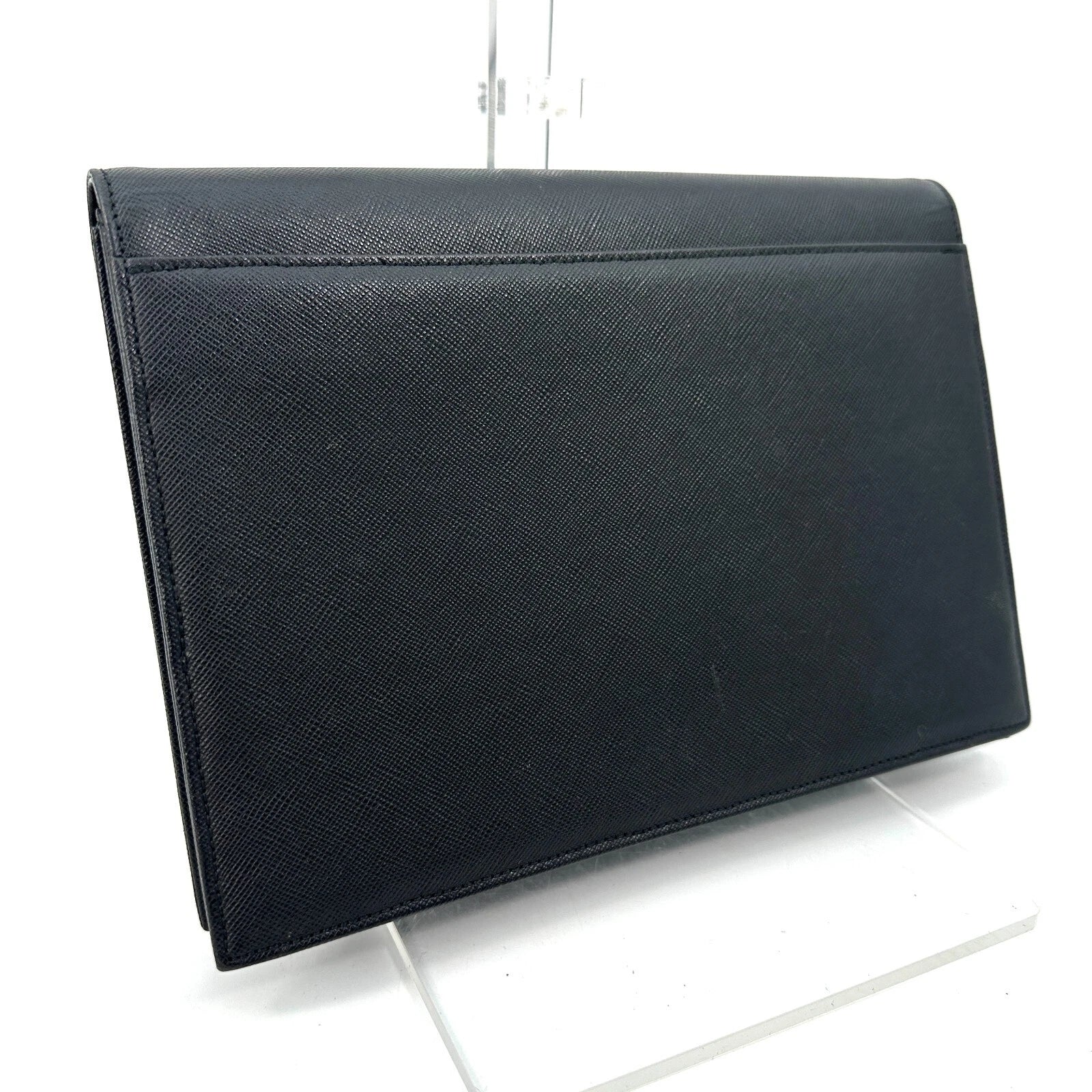 Saint Laurent YSL Clutch - Black, Leather