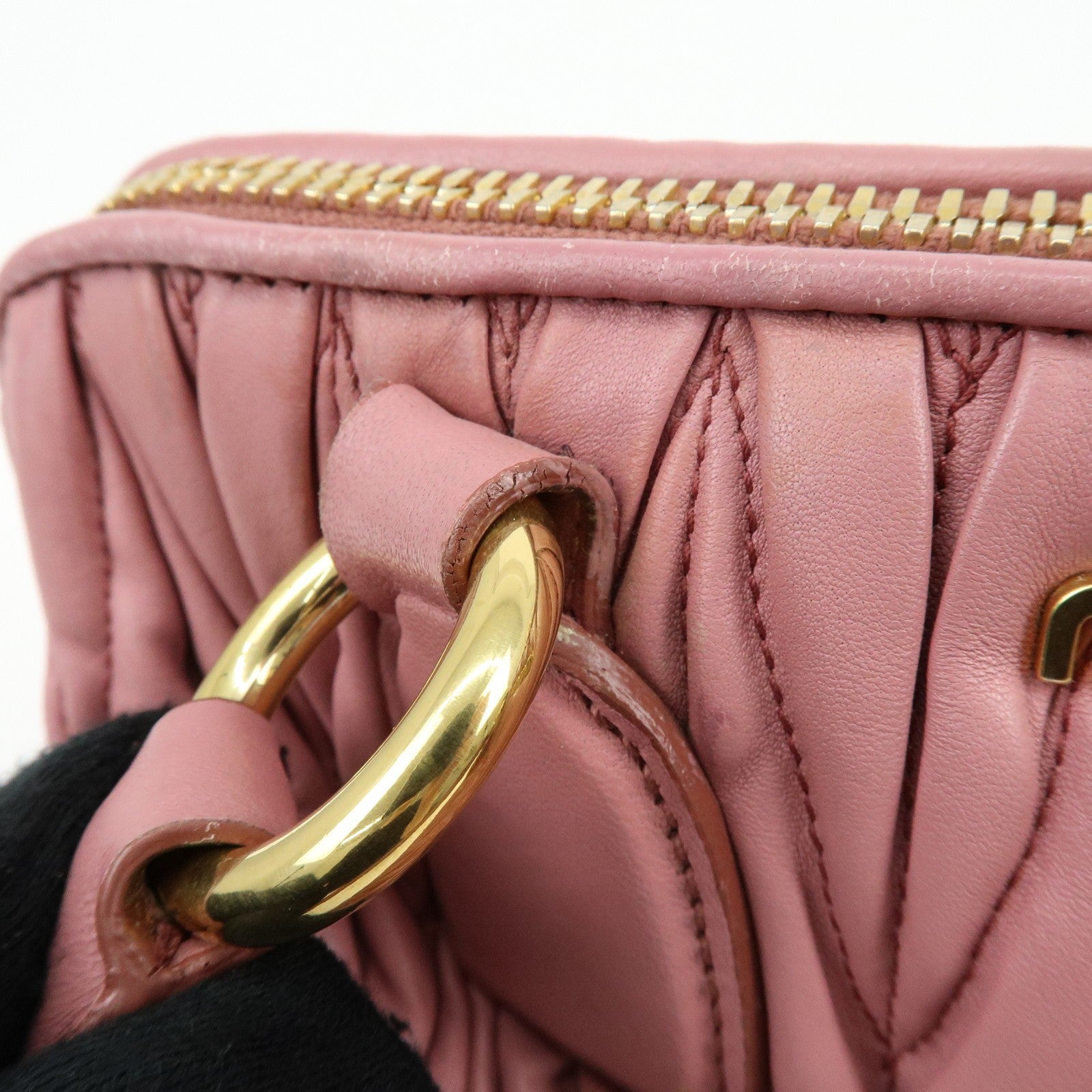 Miu Miu Matelasse 2Way Hand Bag - Pink, Nappa Leather