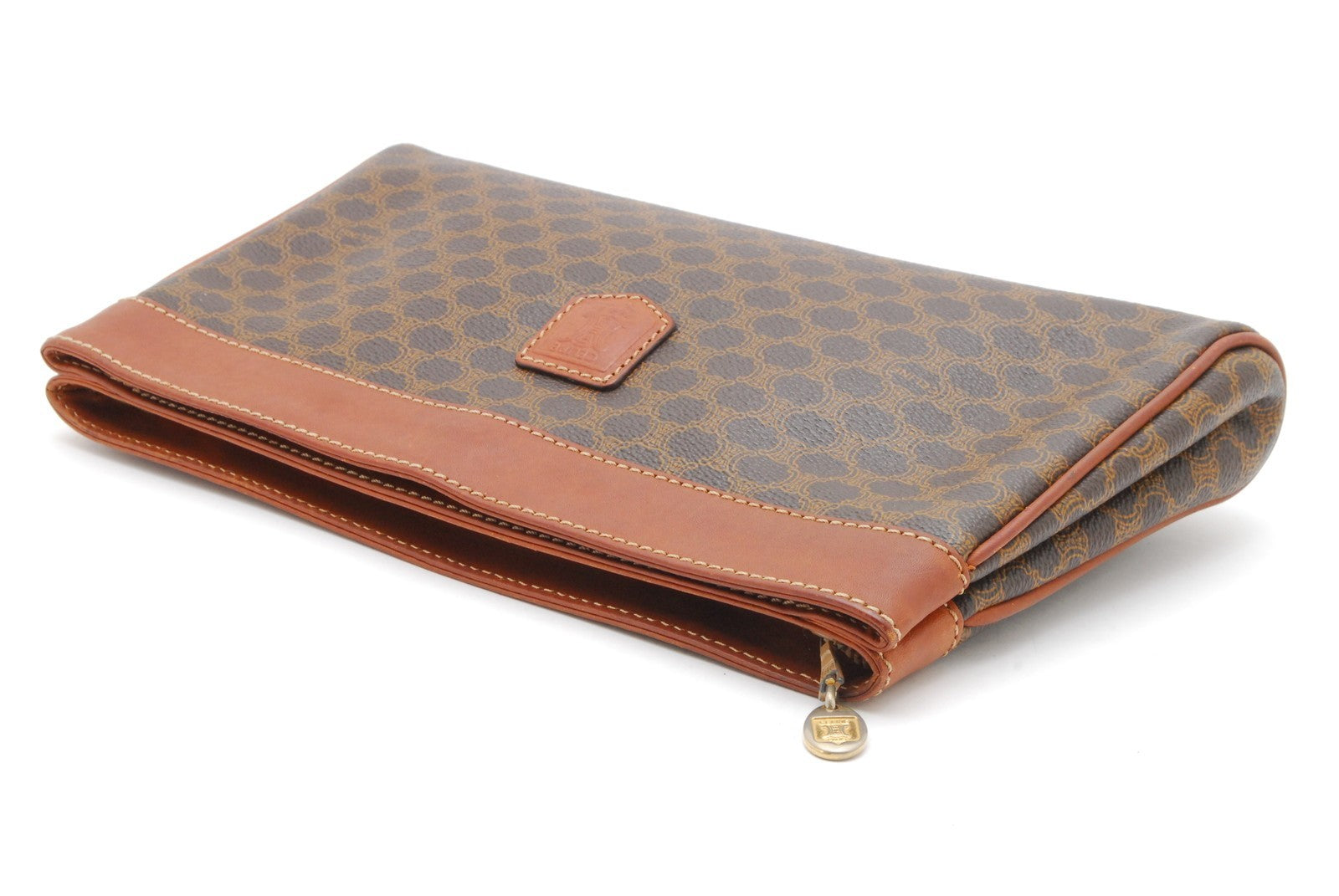 Celine Macadam Clutch - Brown, PVC Leather 