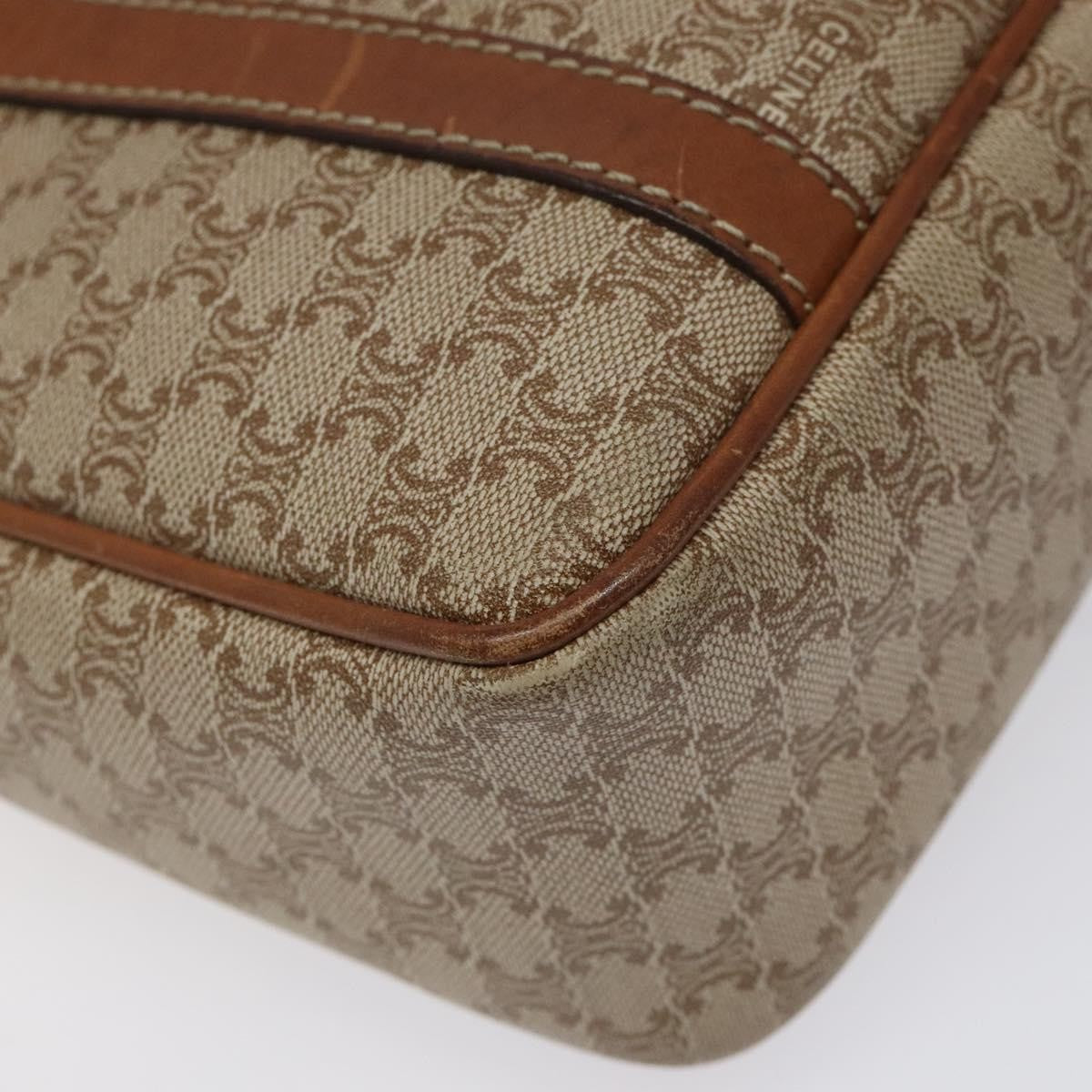Celine Macadam Hand Bag - Beige/Gold, Canvas
