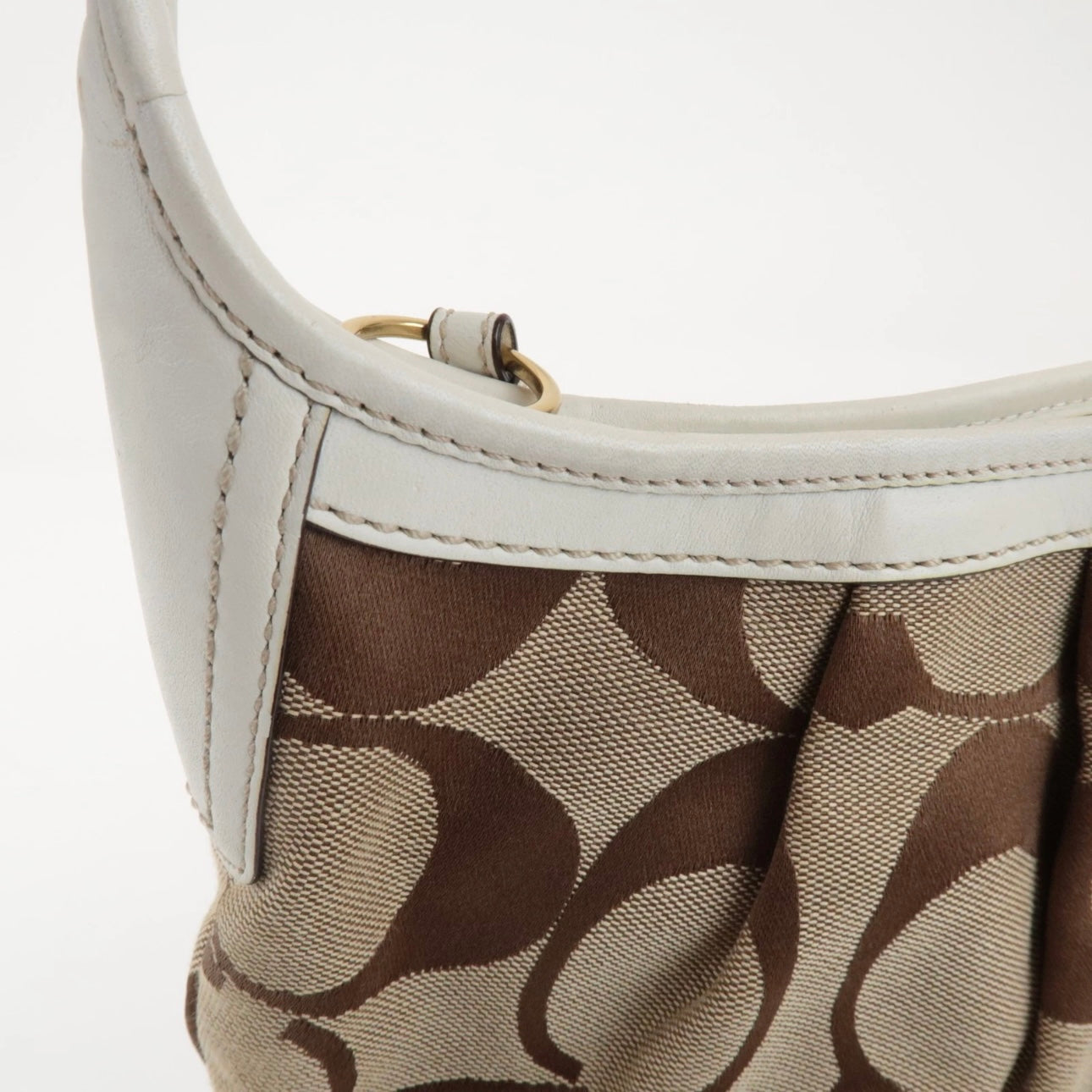 COACH Signature Canvas Leather Shoulder Bag