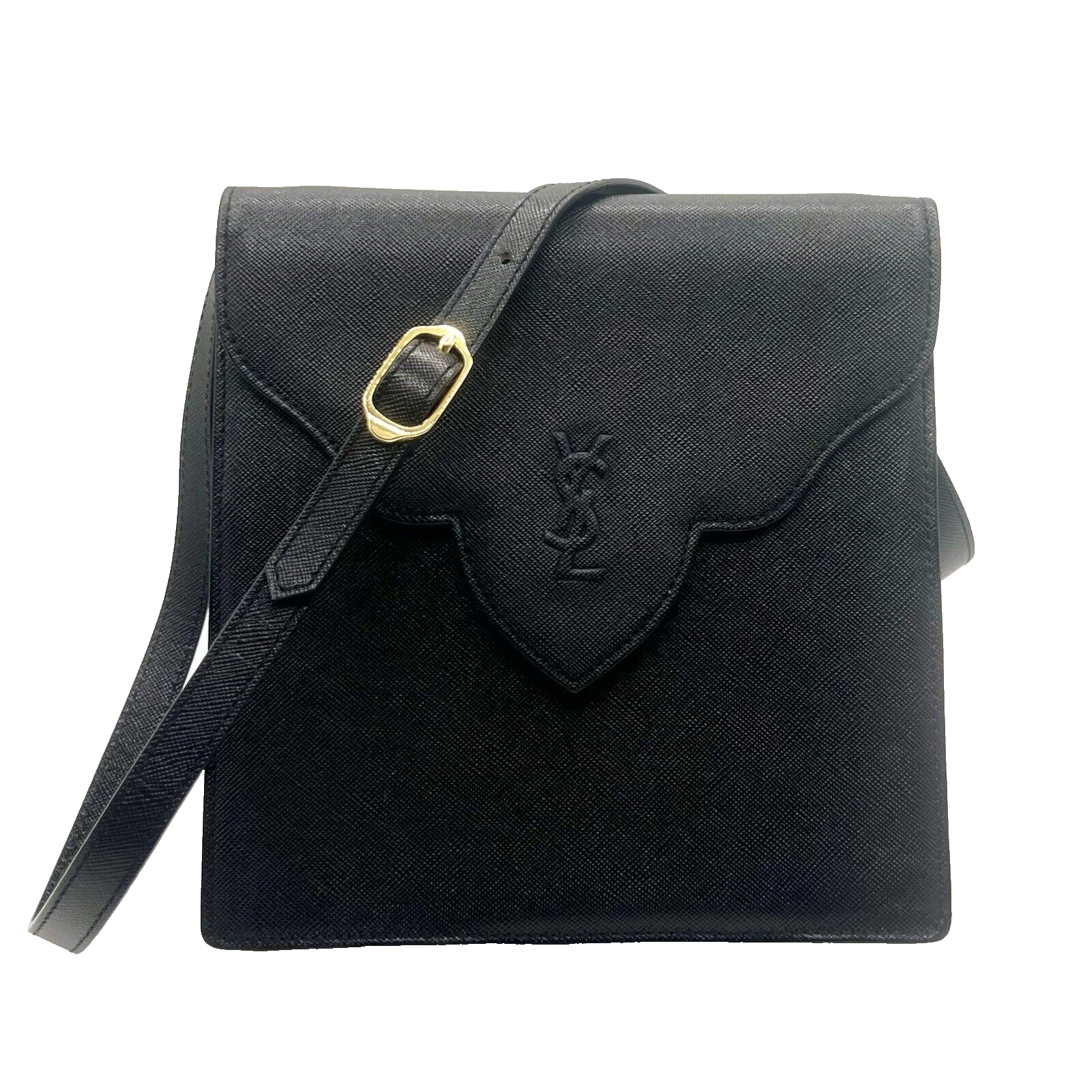 Saint Laurent YSL Shoulder Bag Black, Leather