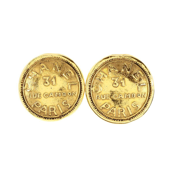Chanel 31 Rue Cambon Earrings - Gold, Metal