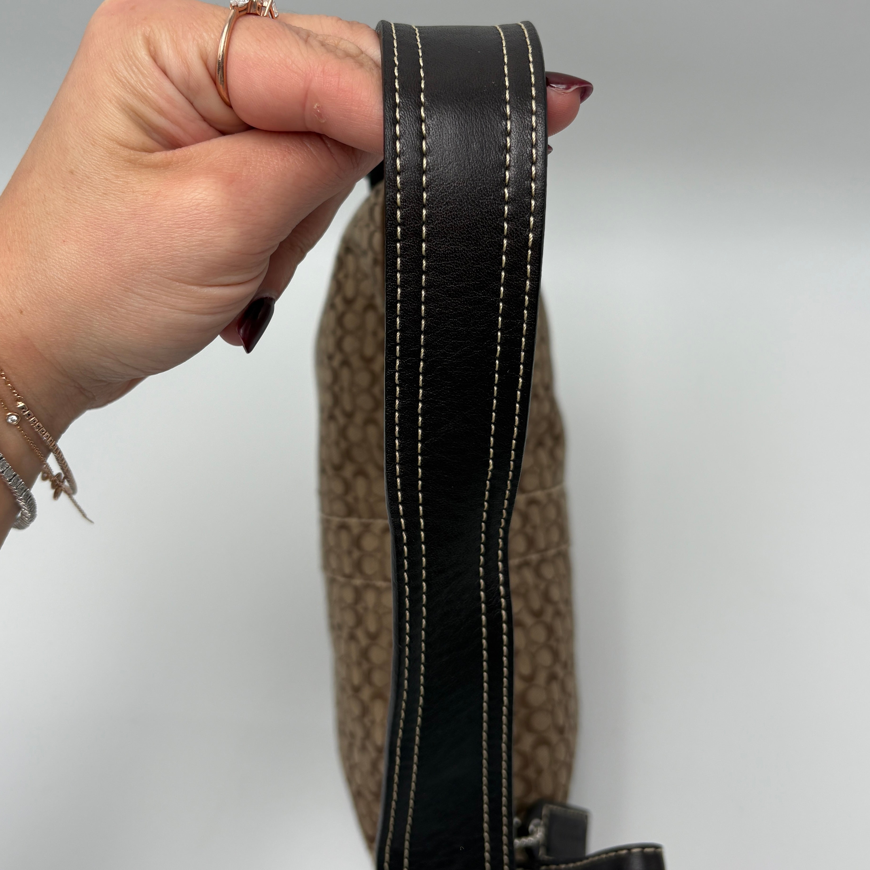 Coach Signature Suede brown bag