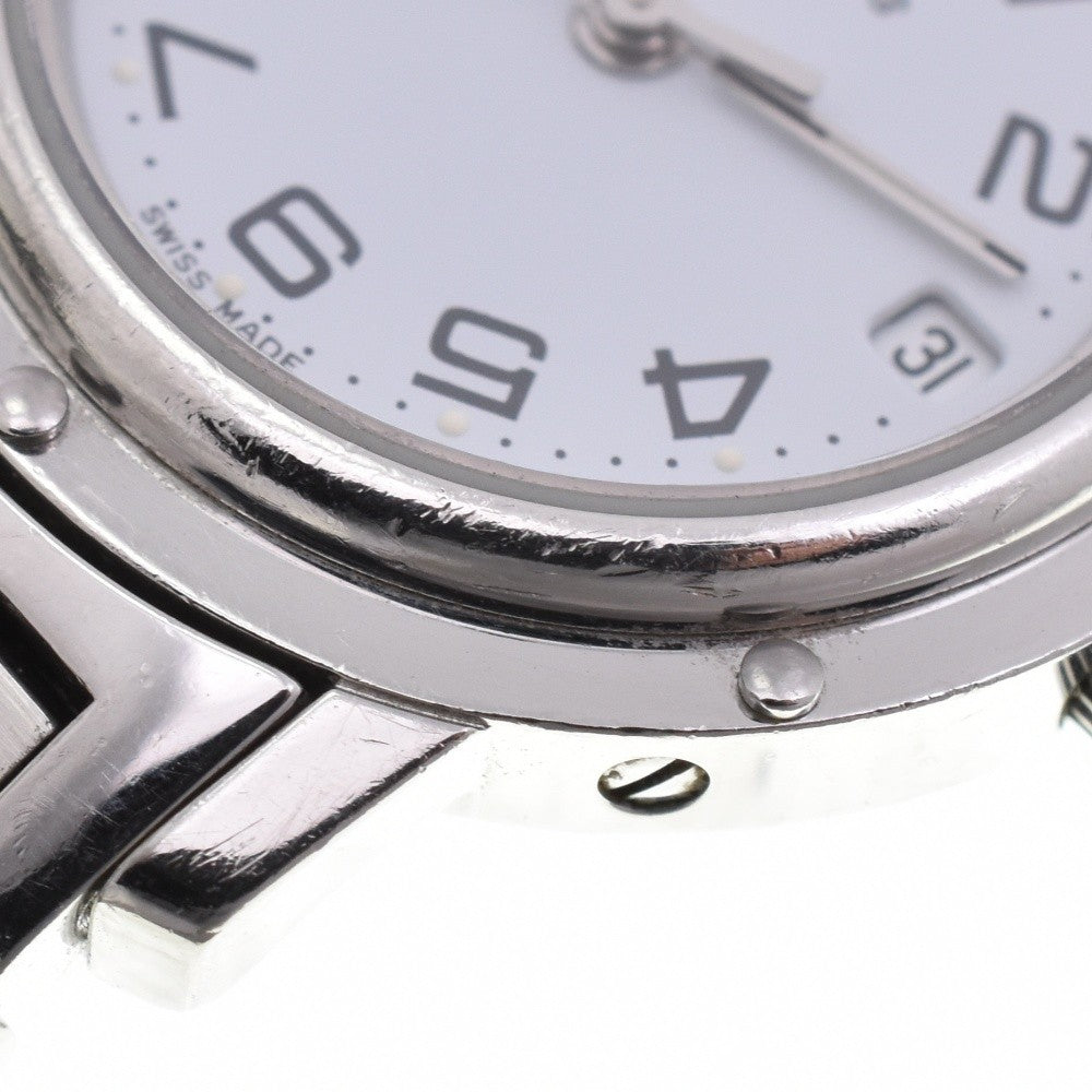 Hermès Clipper Date CL4.210 Watch - White, Stainless Steel