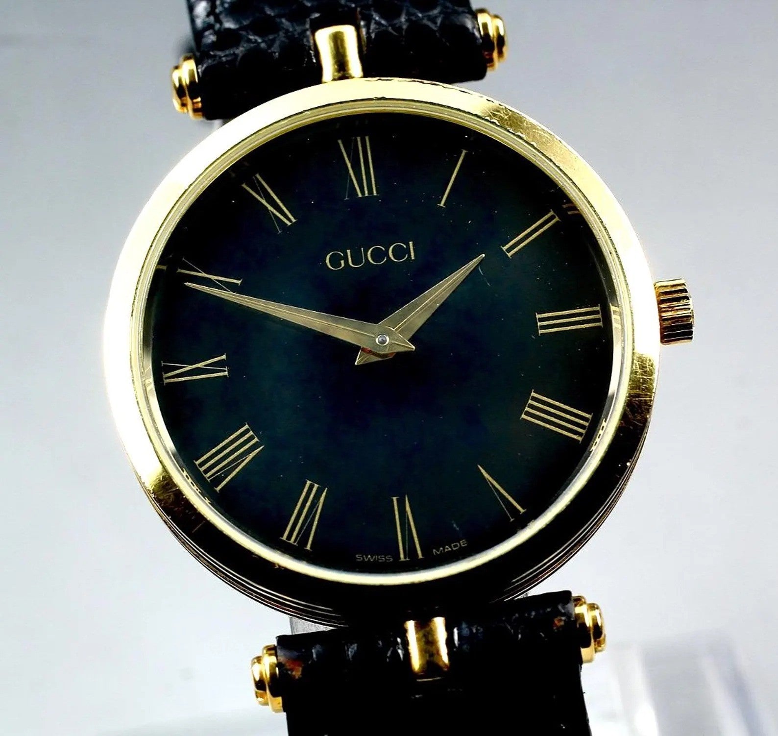 Gucci Man 2000M Wristwatch - Black, Leather