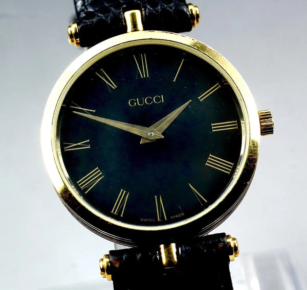Gucci Man 2000M Wristwatch - Black, Leather 
