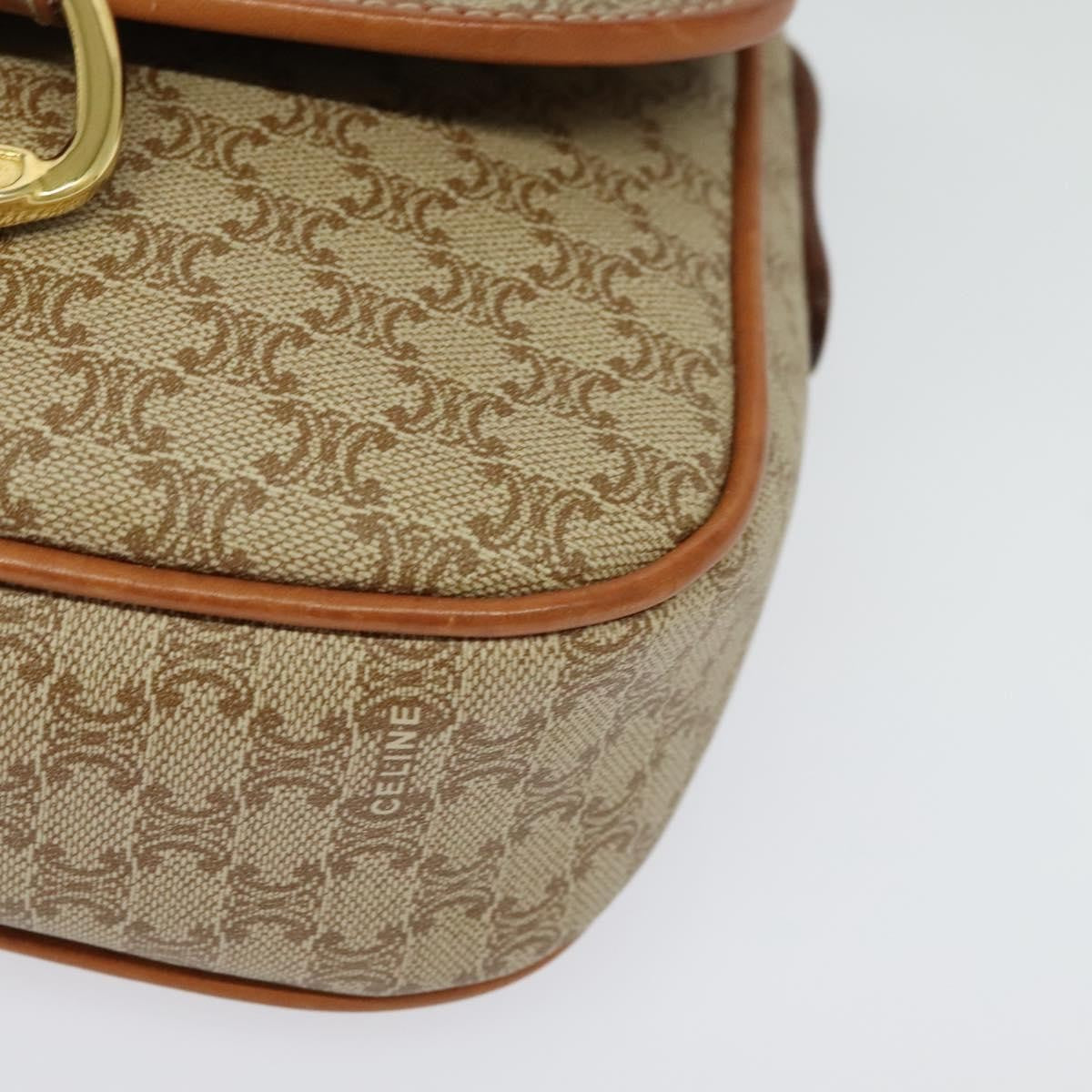 Celine Macadam Shoulder Bag - Beige/Gold, PVC Leather