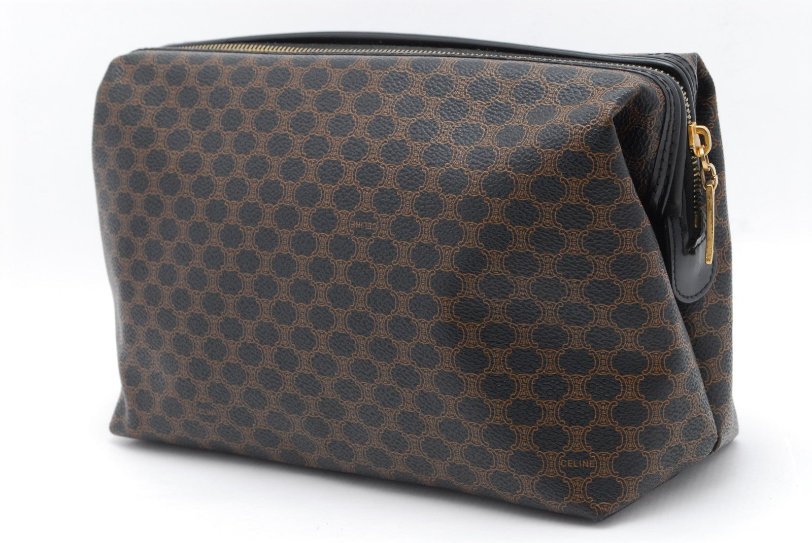 Celine Macadam Clutch Bag - Black, PVC Leather 