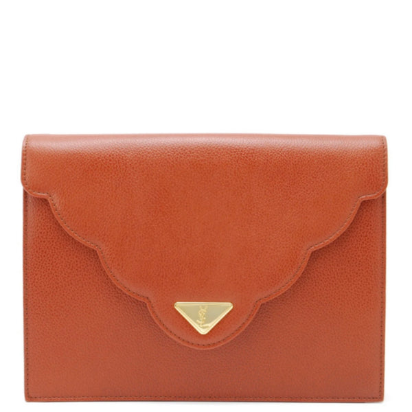 Saint Laurent Vintage Clutch - Brown, Leather 