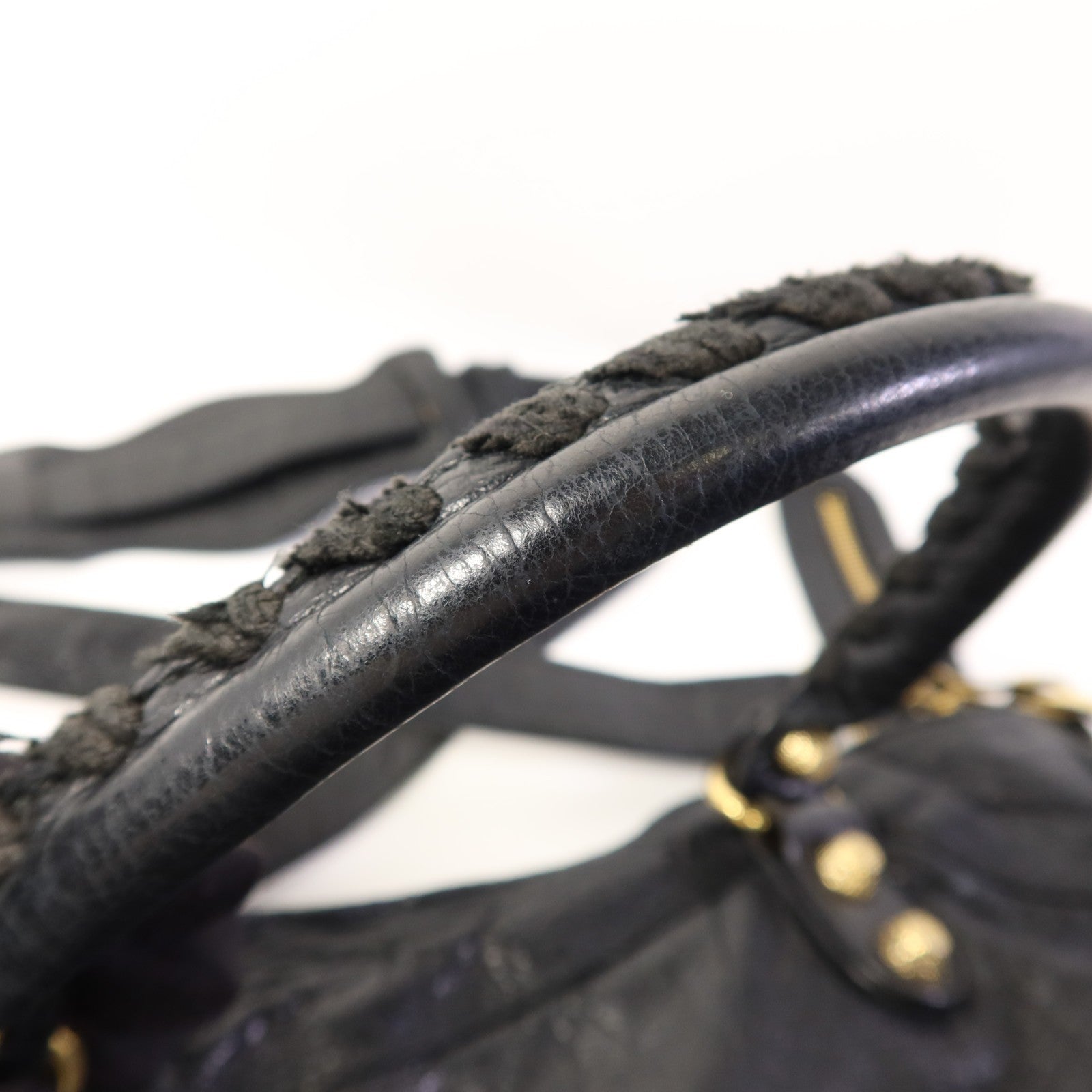 Balenciaga GHW Giant Velo 2 Way Shoulder Bag - Black, Calfskin Leather 