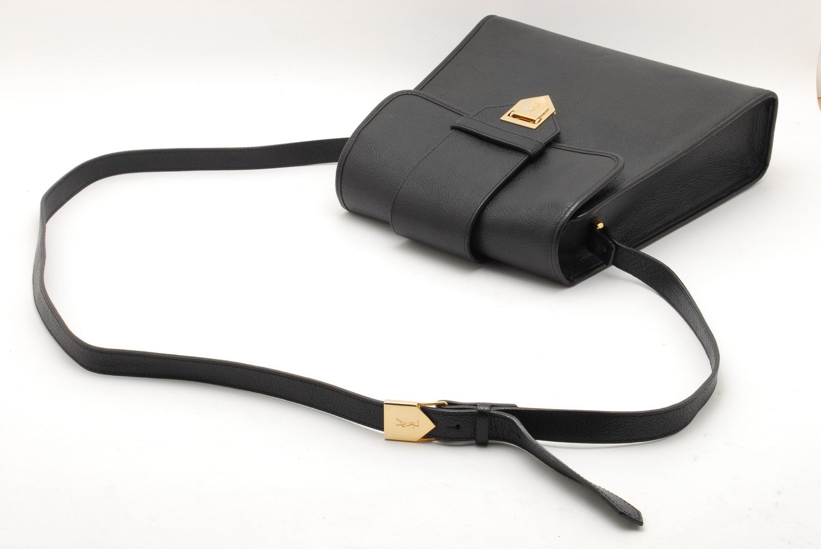 Saint Laurent YSL Shoulder Bag - Black, Leather 