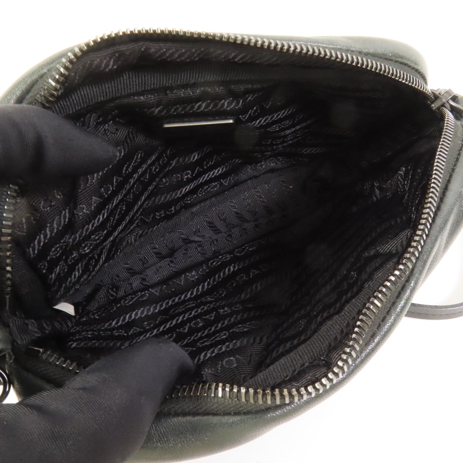 Prada Shoulder Bag - Green, Leather 