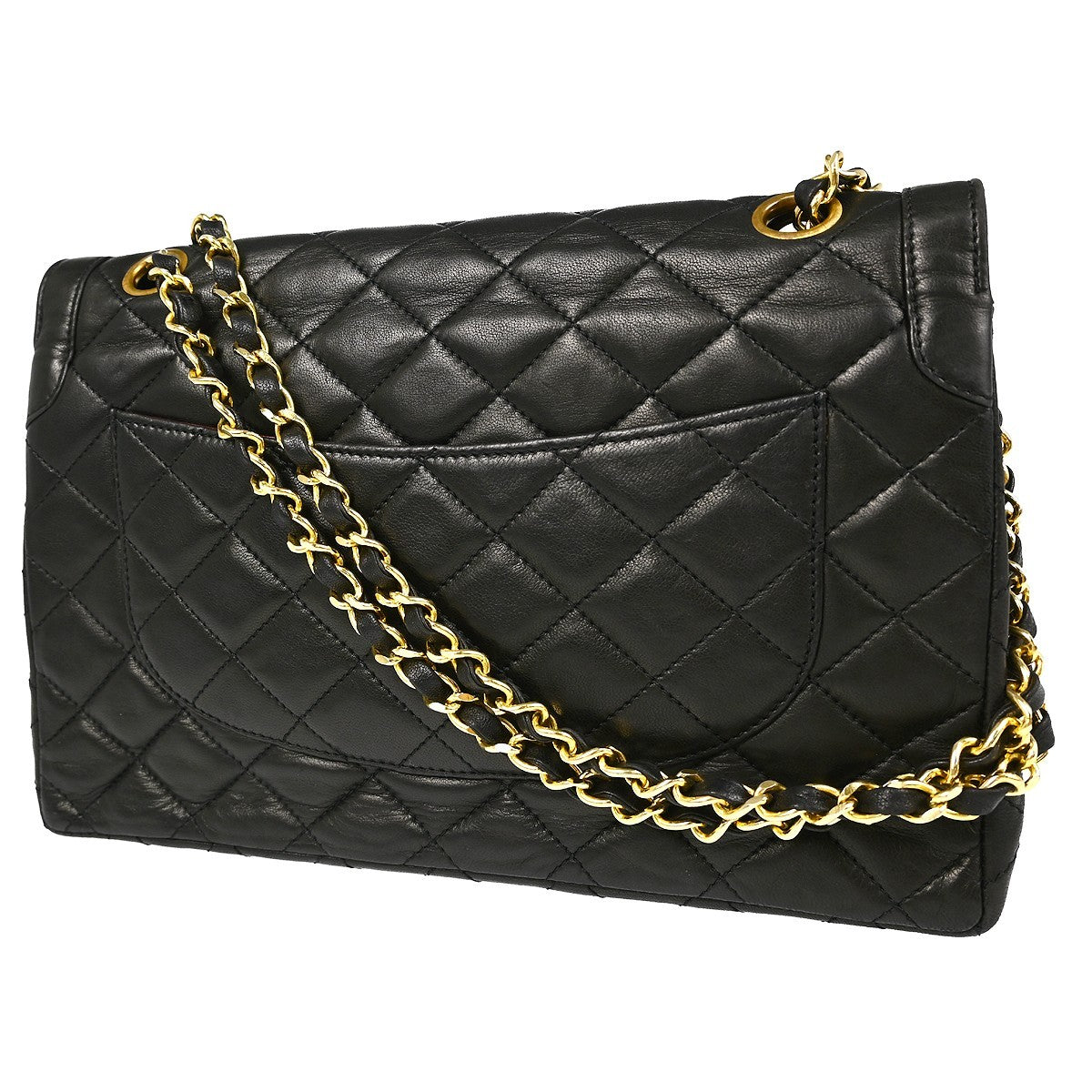 Chanel Single chain shoulder Shoulder Bag - Black, Lambskin Leather