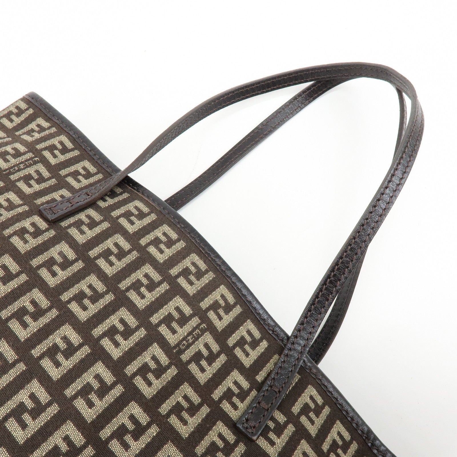 Fendi Tote Bag - Brown, Canvas and Leather