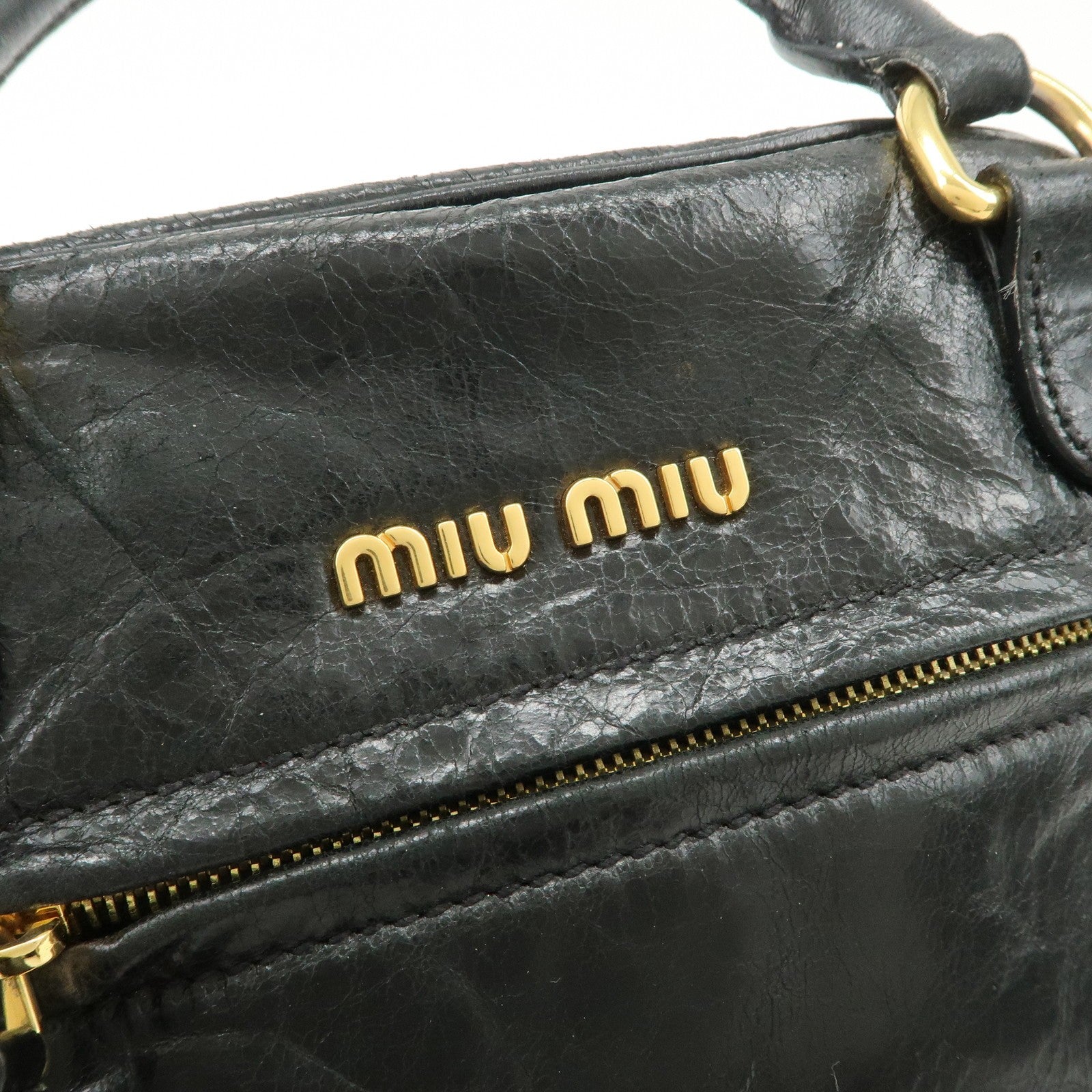 Miu Miu 2way bag - Black, Leather