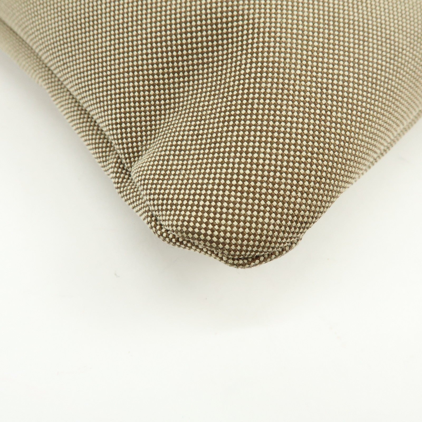 Prada Logo Jacquard Shoulder Bag - Beige, Leather