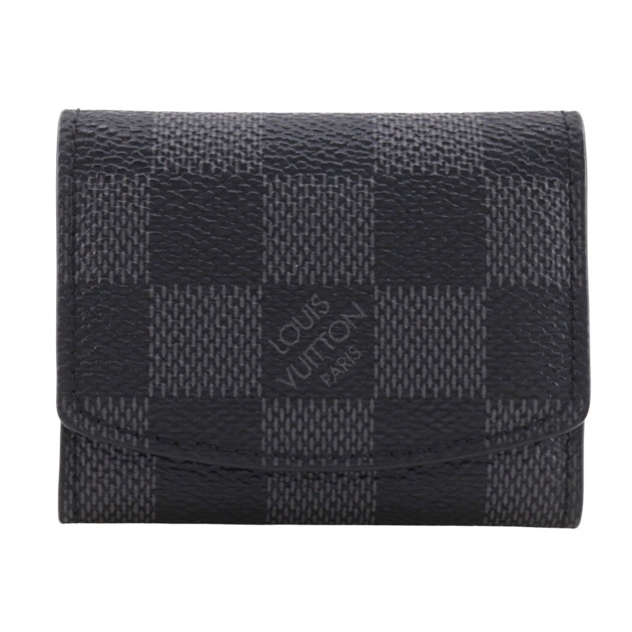 LOUIS VUITTON Cufflink case accessories black Damier Grafitto wallet