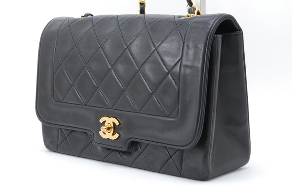 CHANEL Matelasse Chain Shoulder Bag - Dark Navy, Leather 