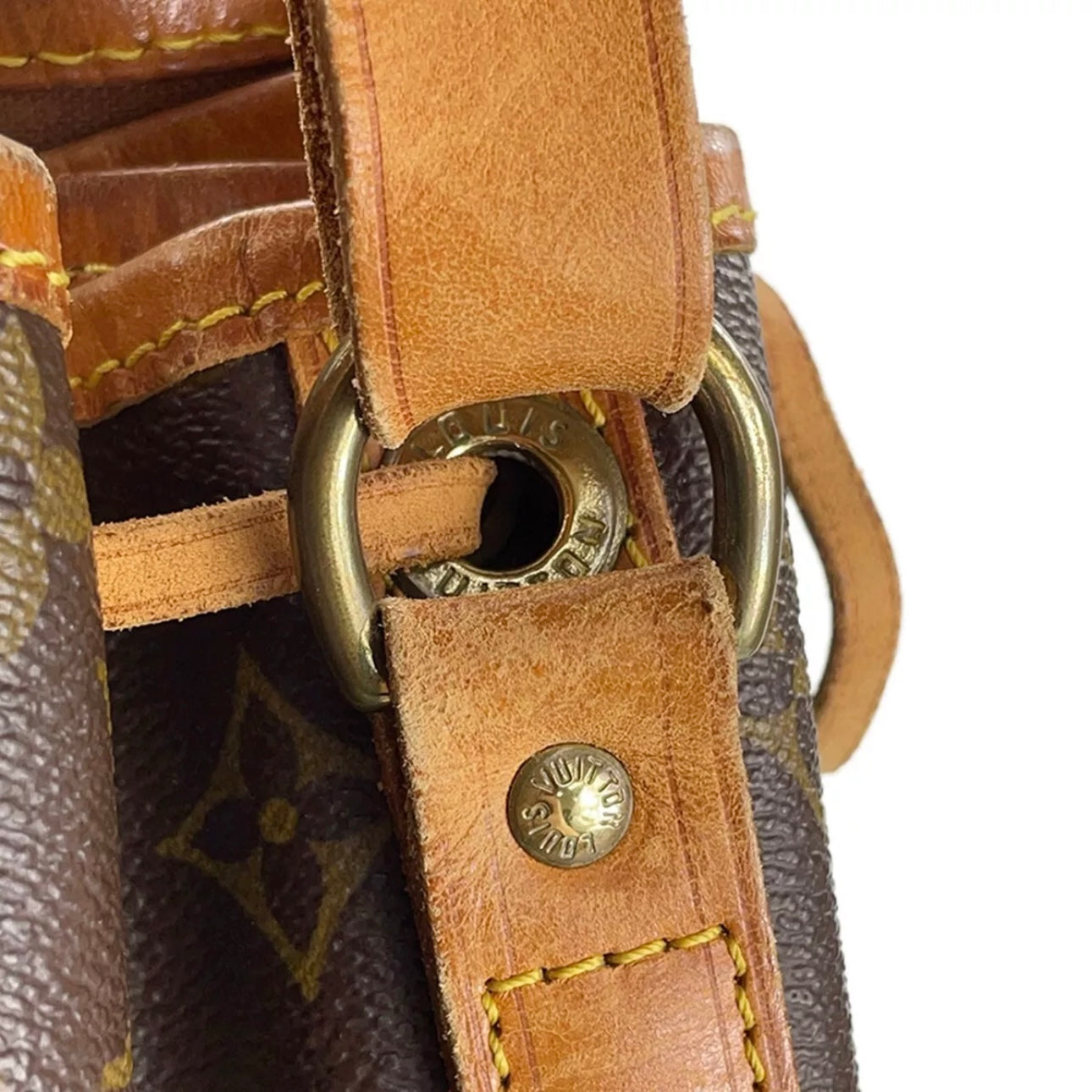 Monogram Petit Noe Leather Fabric Shoulder bag