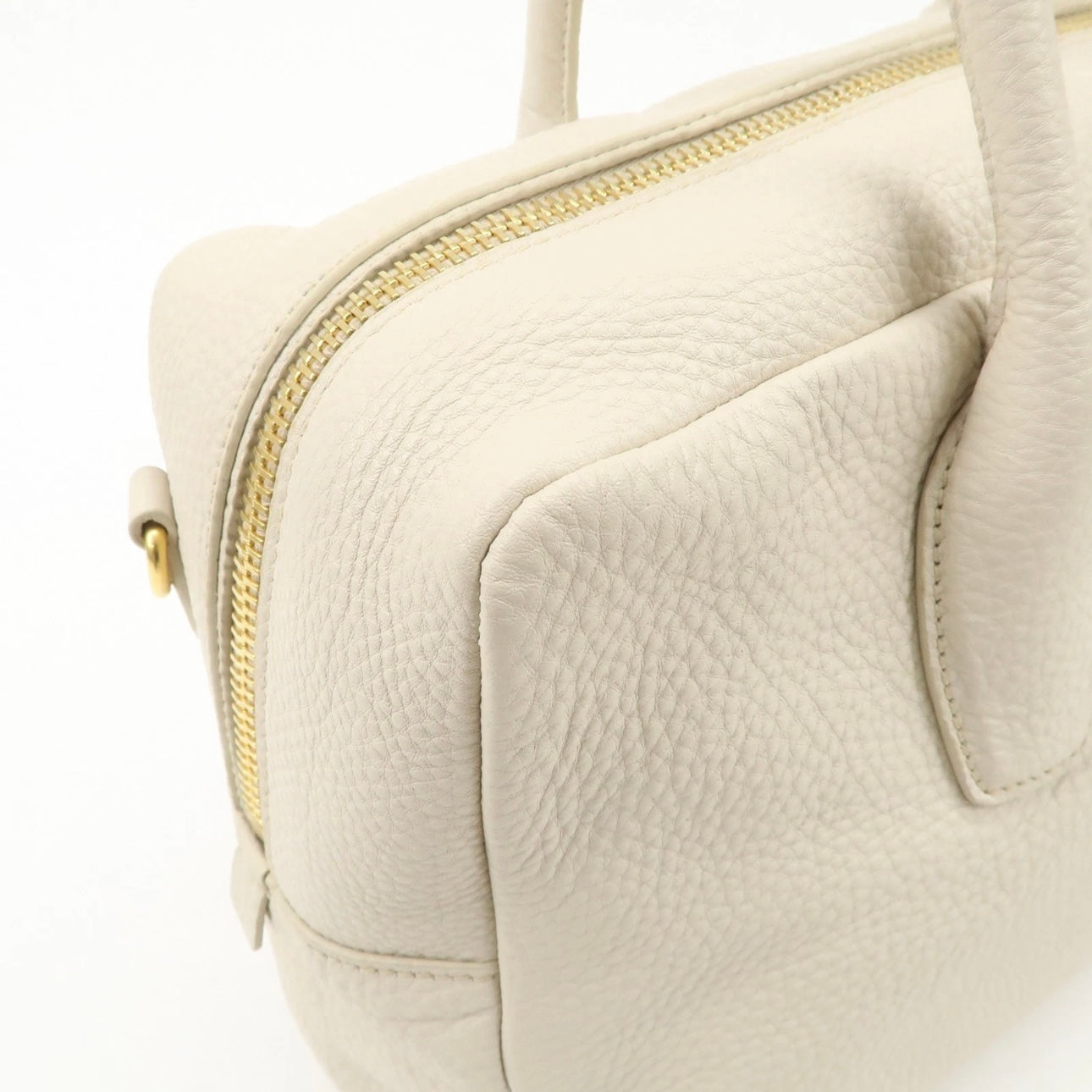 Prada Boston Hand Bag - Ivory, Leather