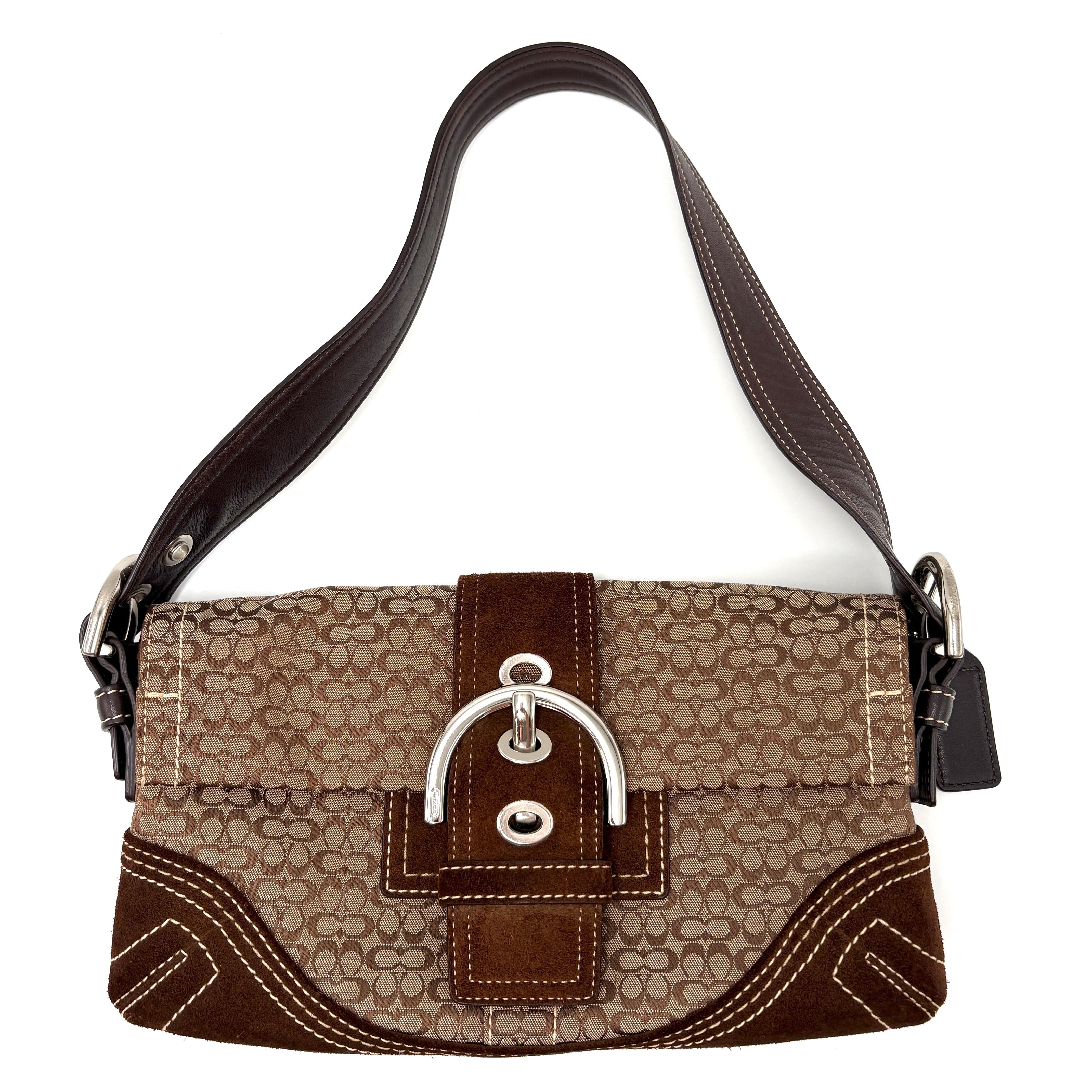 Coach Signature Suede Bag