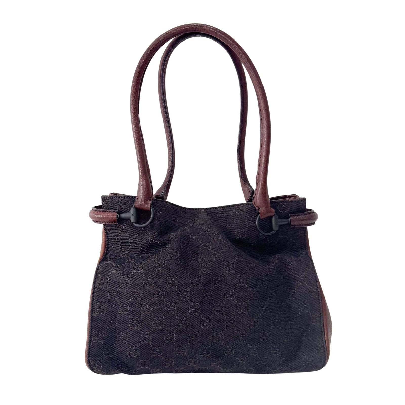 Gucci Horsebit Shoulder Bag - Brown, Canvas