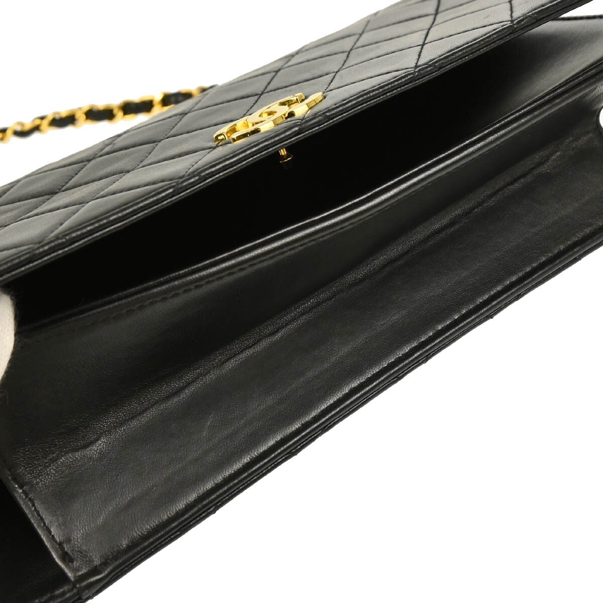 Chanel Single Chain Shoulder Shoulder Bag - Black, Lambskin Leather