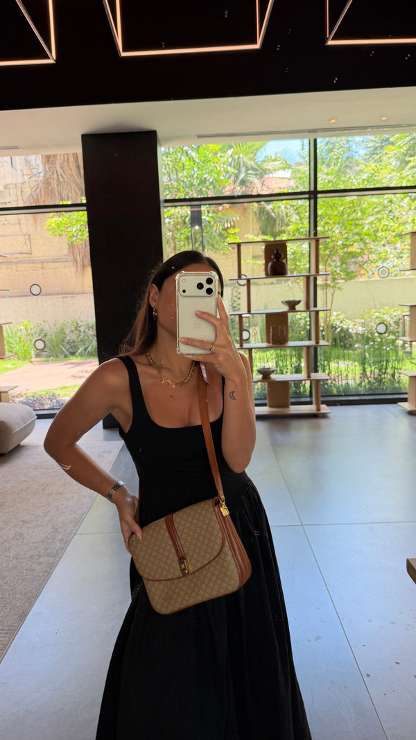 Celine Macadam Shoulder Bag - Beige, PVC Leather