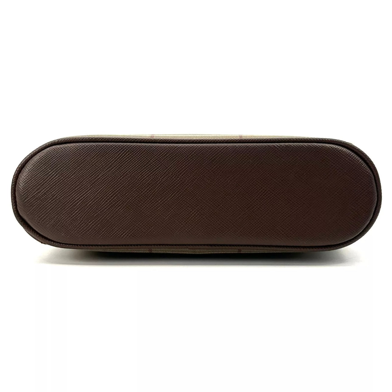 BURBERRY Nova Check Pouch Brown Leather