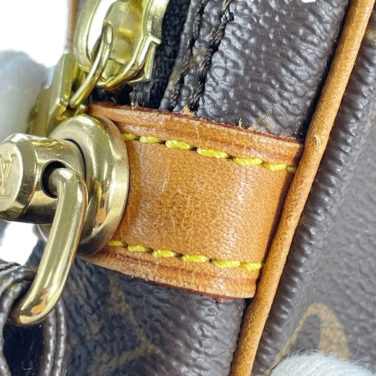 Monogram Marly Dragonne GM Leather Brown Clutch bag