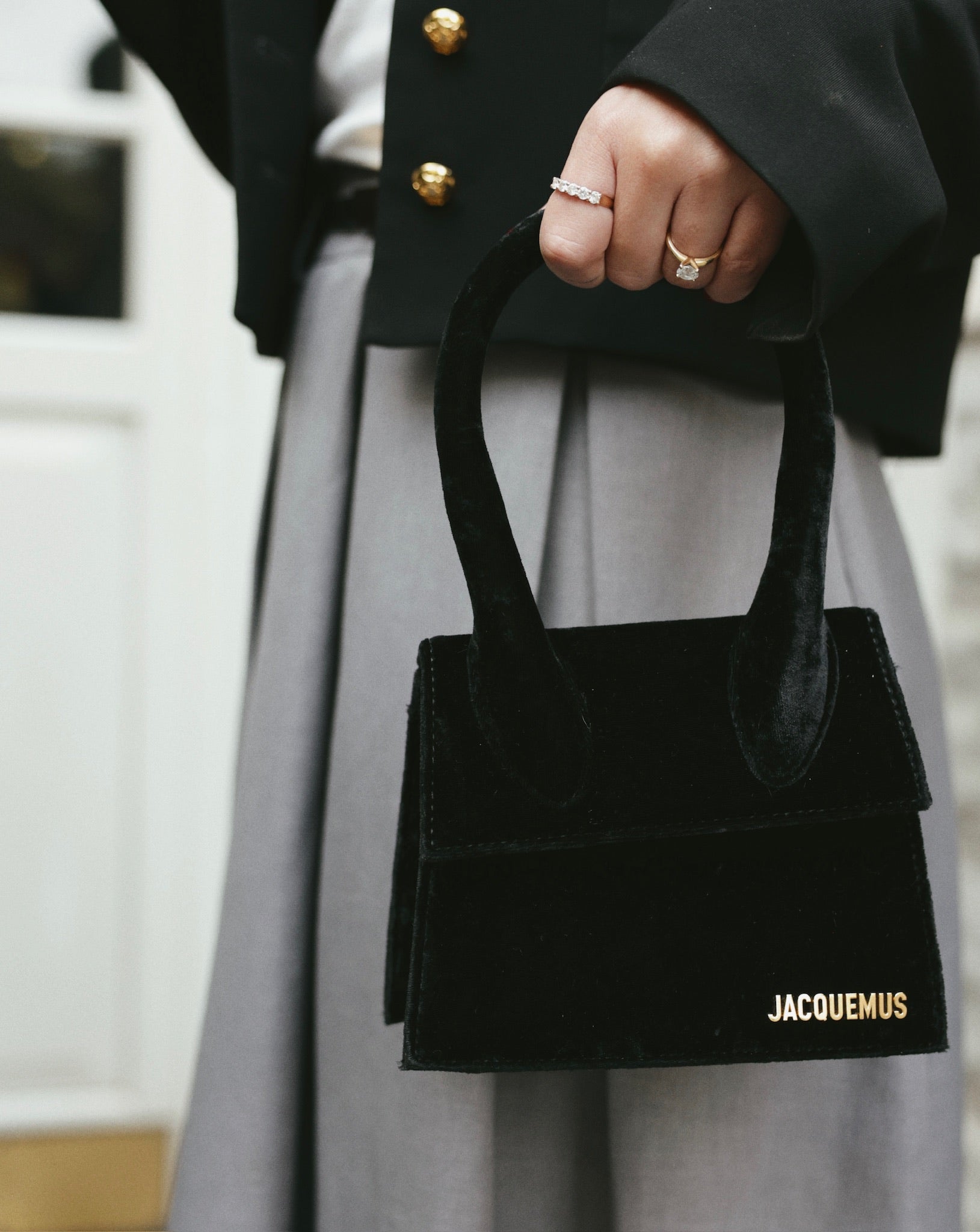 The Chiquito Medium Velour Shoulder Bag