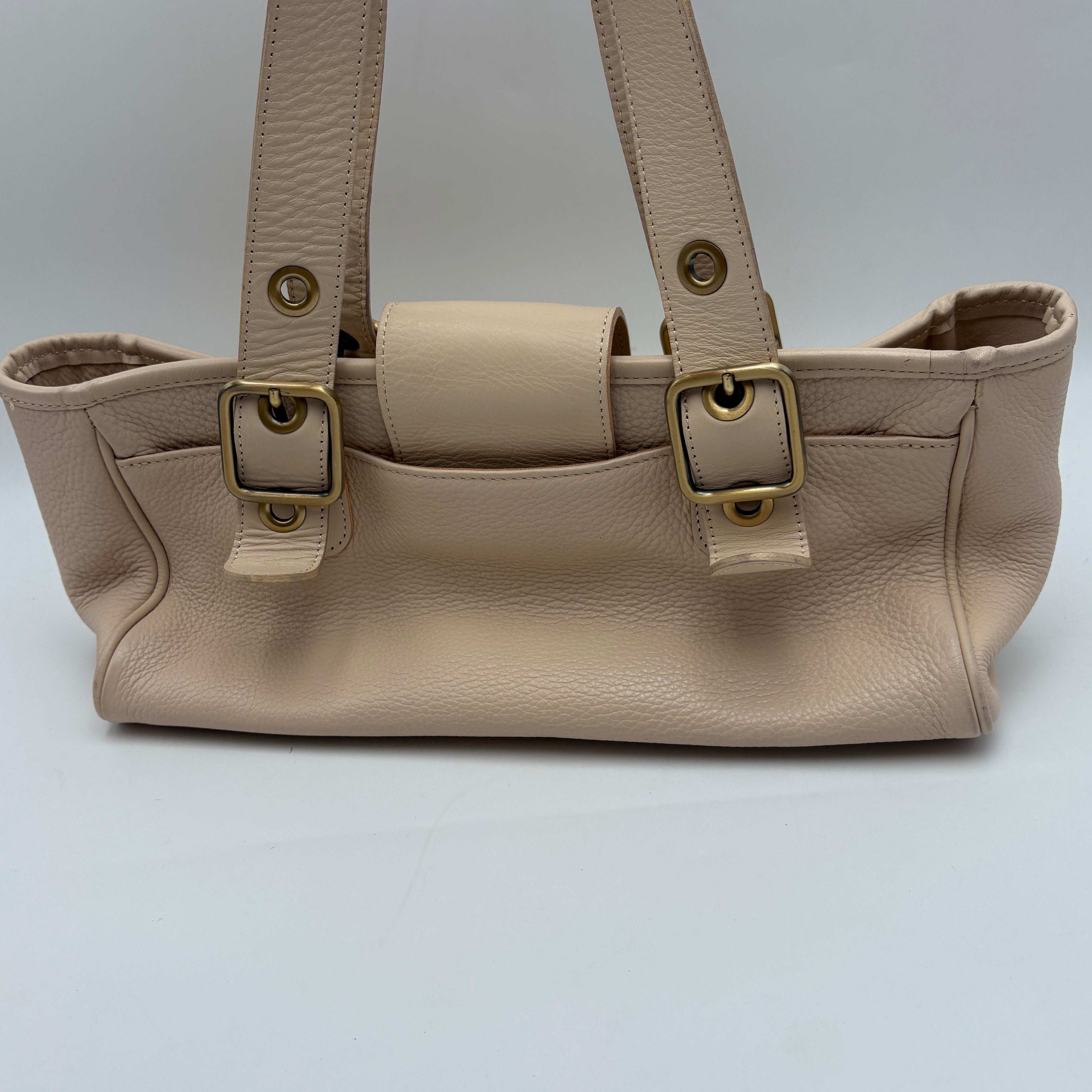 Chloe Tote Bag Leather Beige
