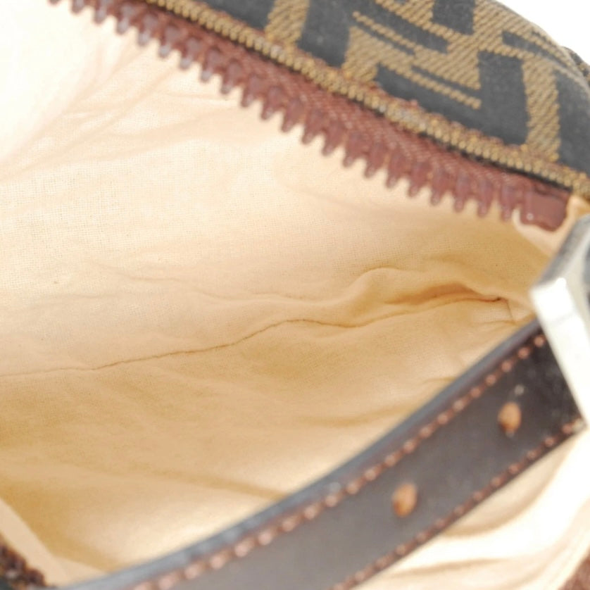 FENDI zucca handbag- canvas, leather